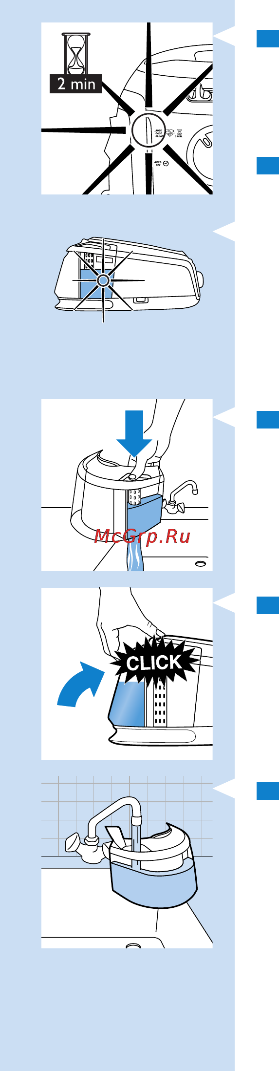 Philips GC9020 [95/146] Procesul de detartrare manuală