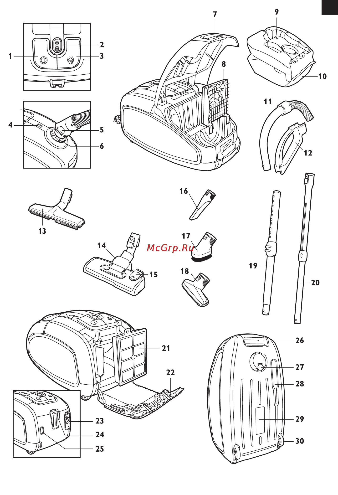Philips FC9310 Инструкция по эксплуатации онлайн [3/206] 70414