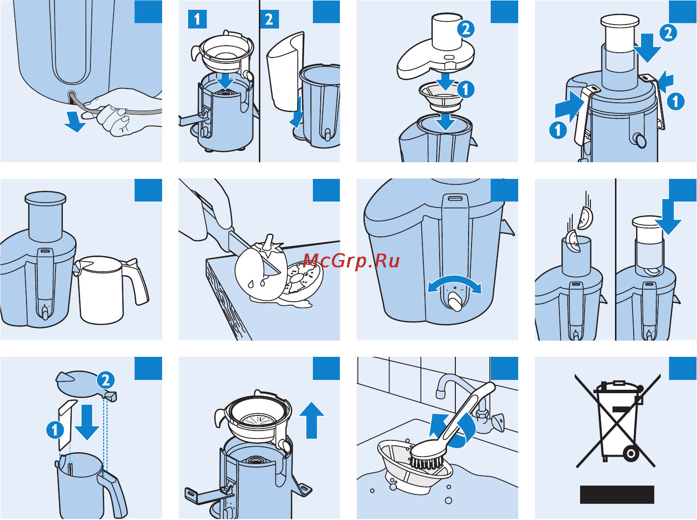 Philips HR1861 Инструкция по эксплуатации онлайн [122/124] 70495