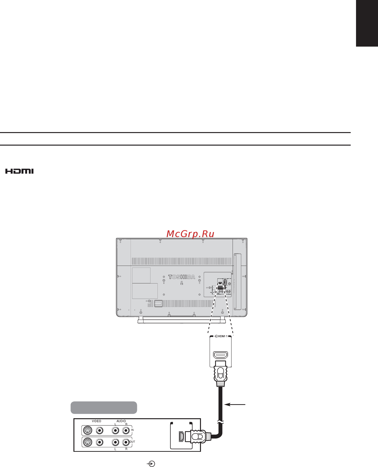 Toshiba 40L2453 [11/59] Connecting an hdmi or dvi device to the hdmi input