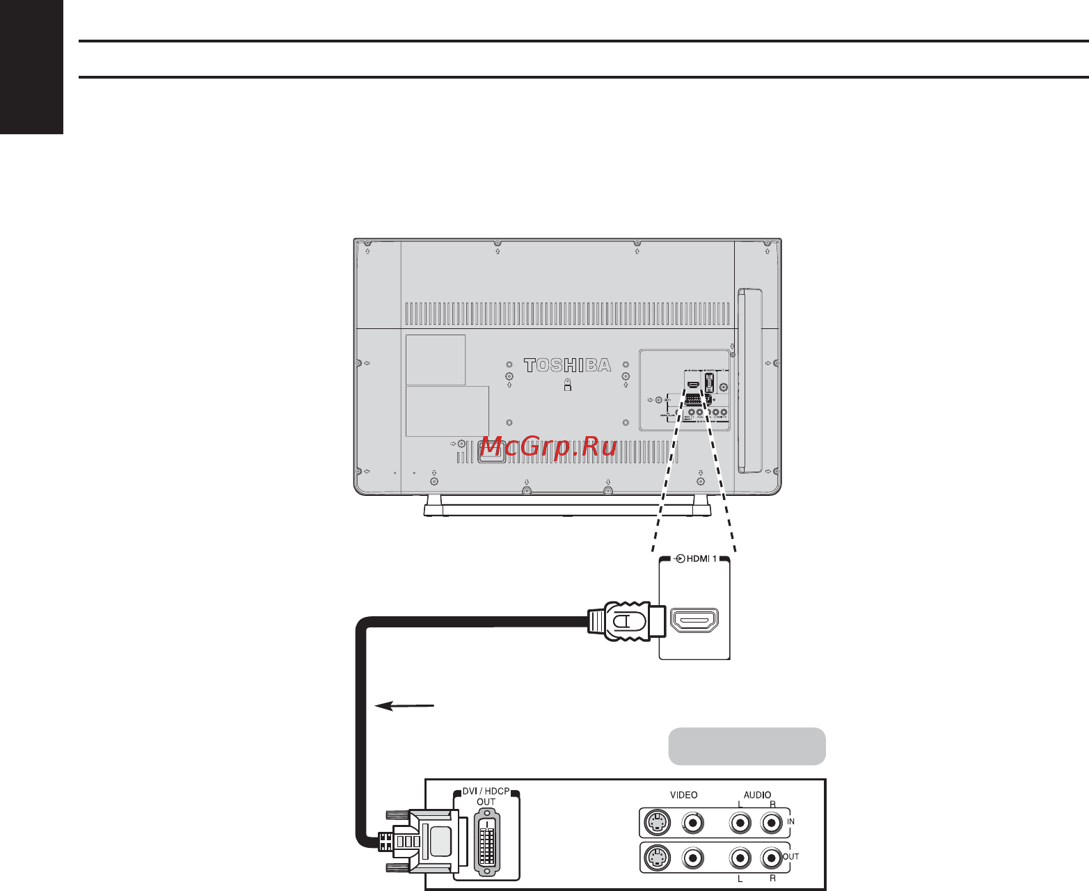 Toshiba 32L2453 [12/59] To connect a dvi device