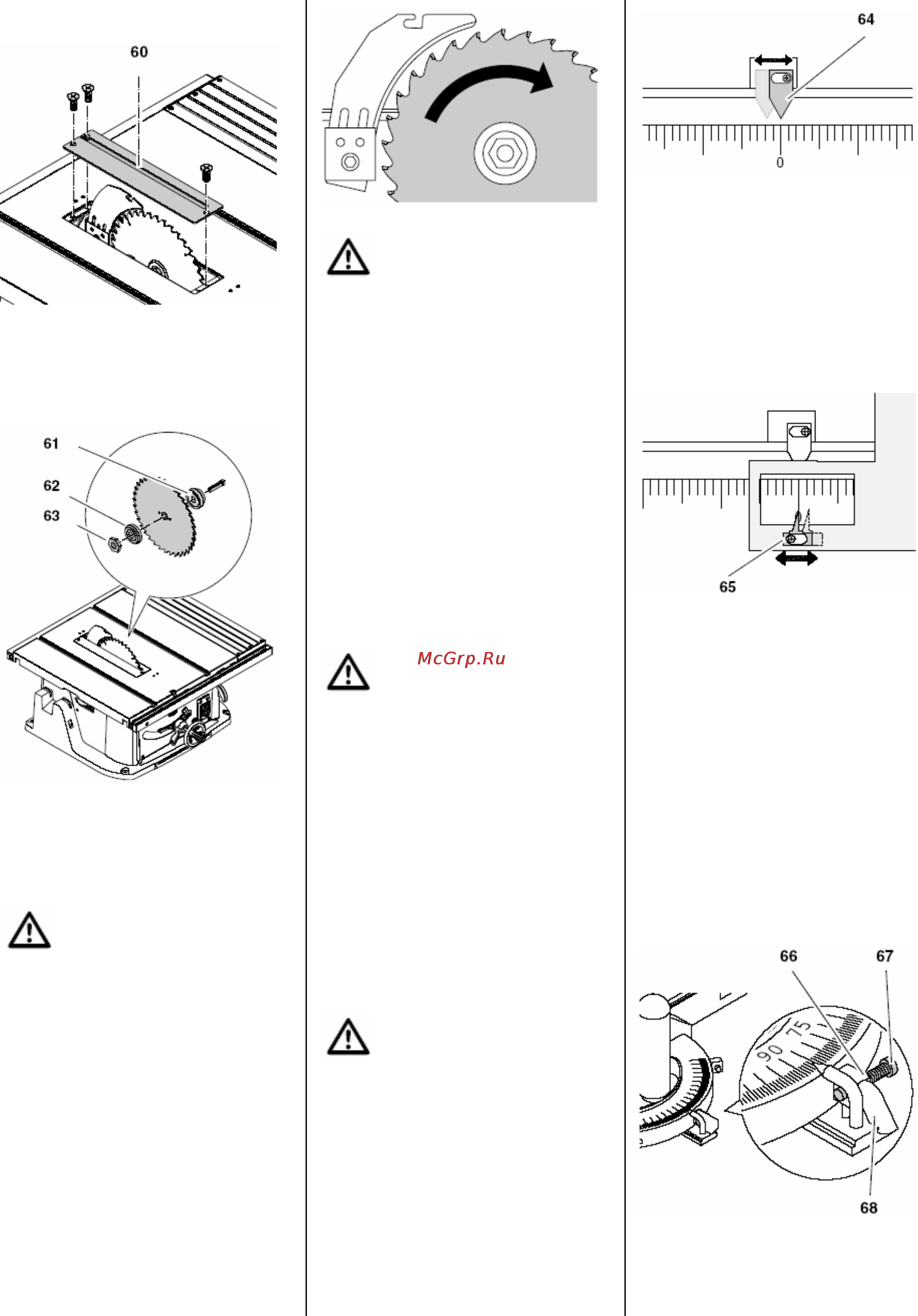 Metabo TS 250 [9/11] Юстировка указателя шкалы