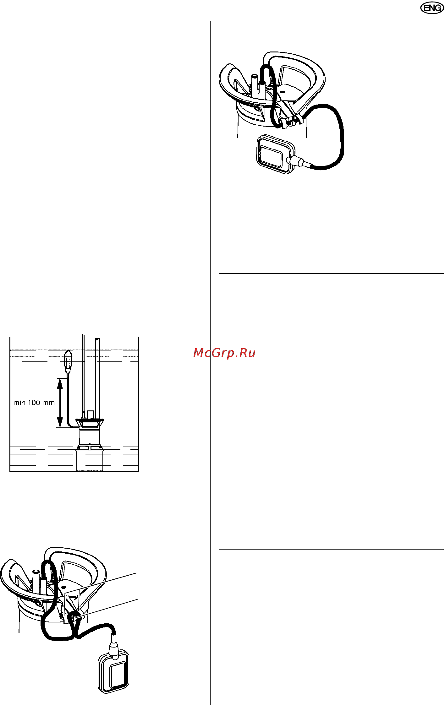 Metabo TP 8000 S [13/68] Fixing the float switch cable