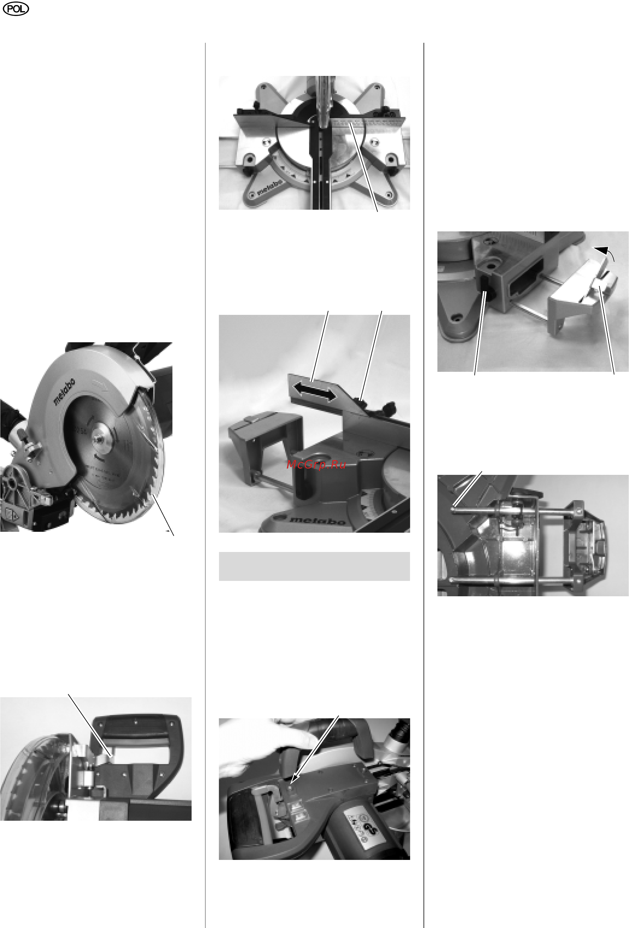 Metabo KGS 216 M [22/65] Urządzenia zabezpiecza jące