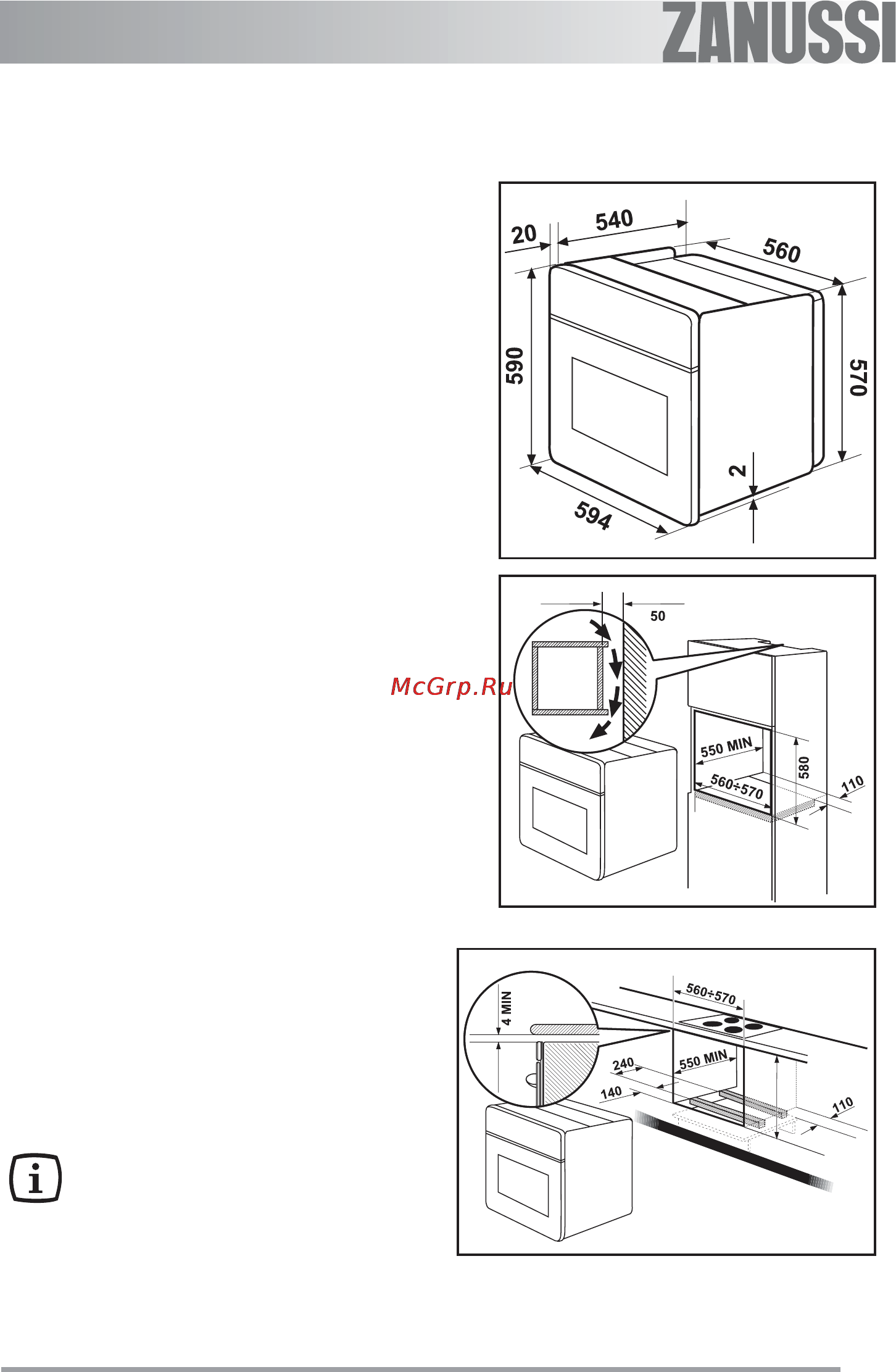 Zanussi ZLB 331 N [31/36] Инструкции по встраиванию