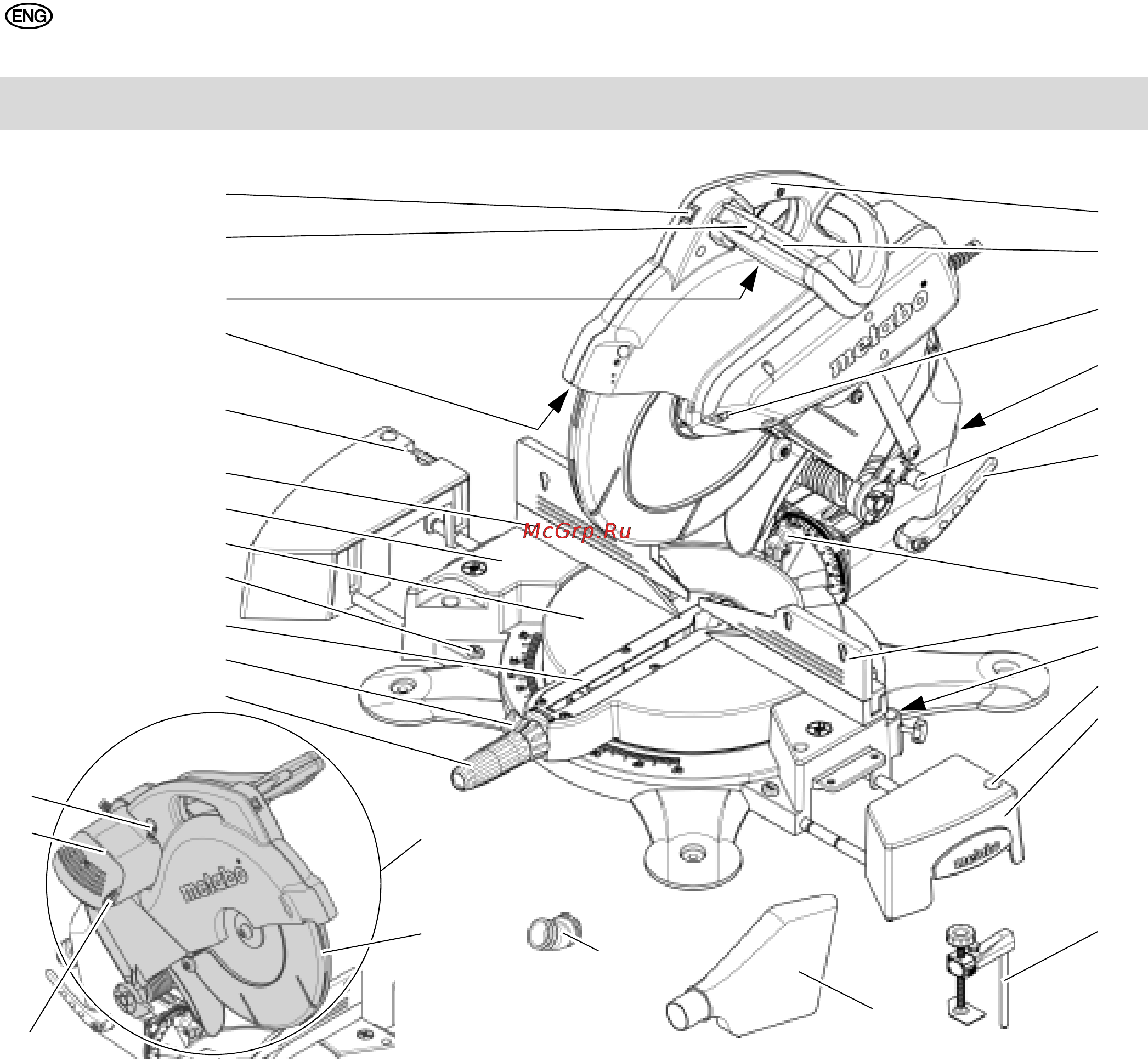Metabo KS 305 Plus [18/63] Parts identification standard delivery
