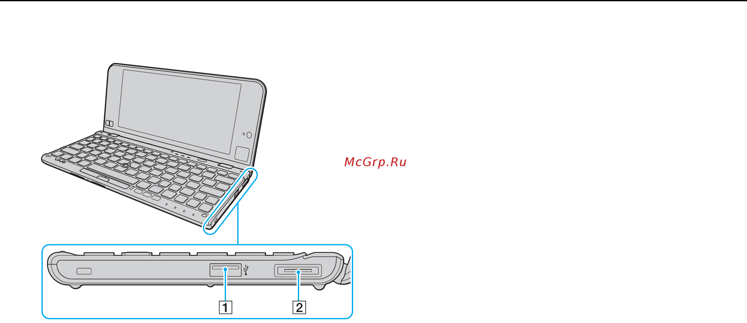 Sony VAIO VPCP11S1R/W [13/181] Вид справа