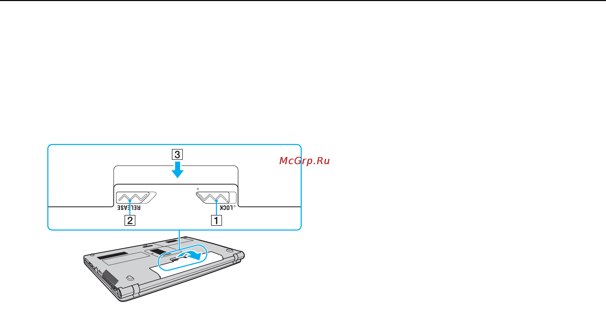 Sony VPC-F13E1R/H Silver [21/170] Для извлечения аккумулятора