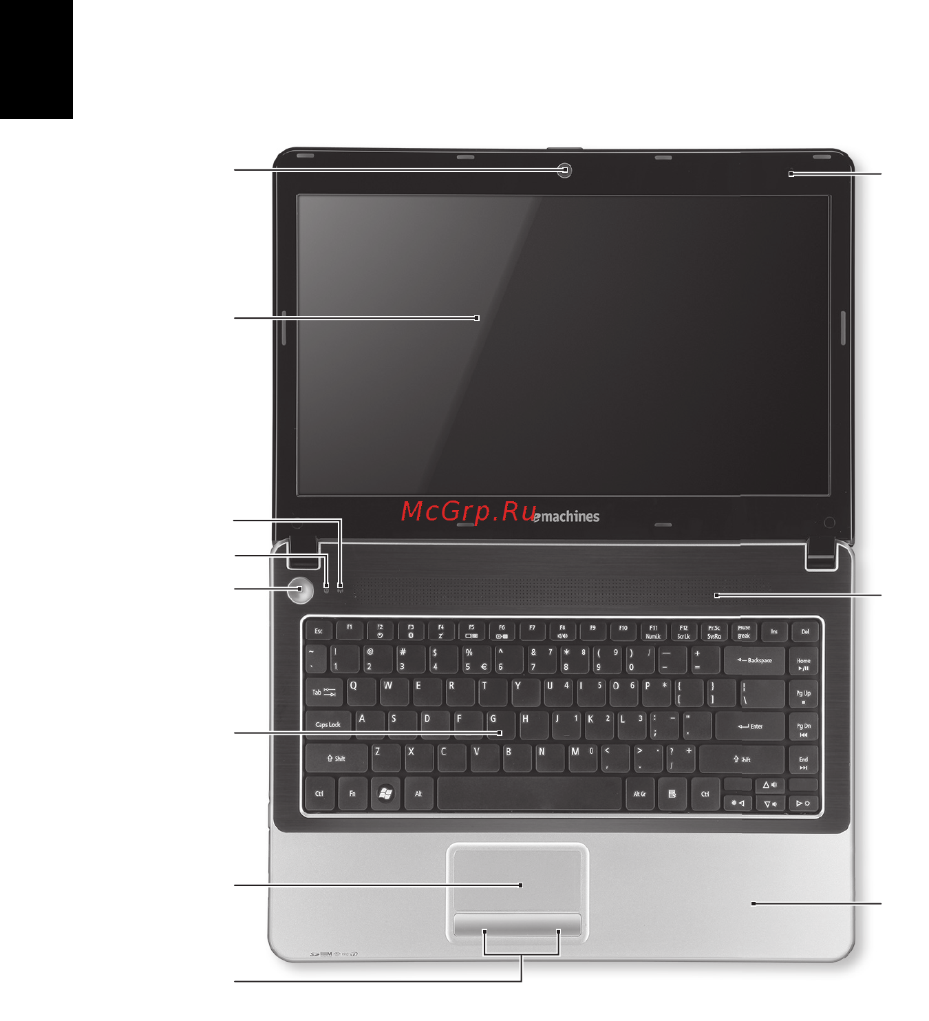 E-Machines D440-1202G16Mi [4/11] Знакомство с ноутбуком emachines