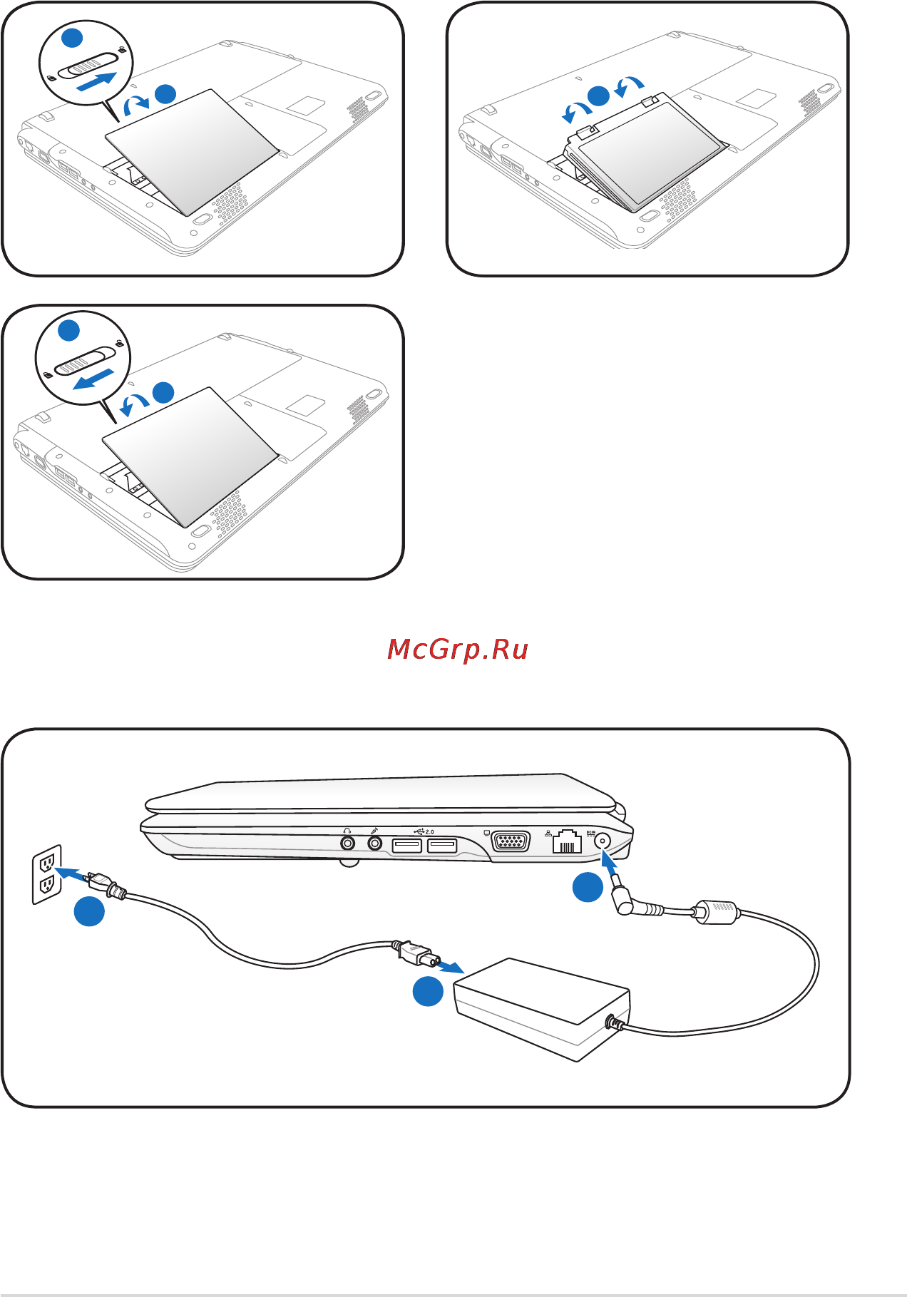 Asus K70IC P7450 [5/24] Установите аккумулятор