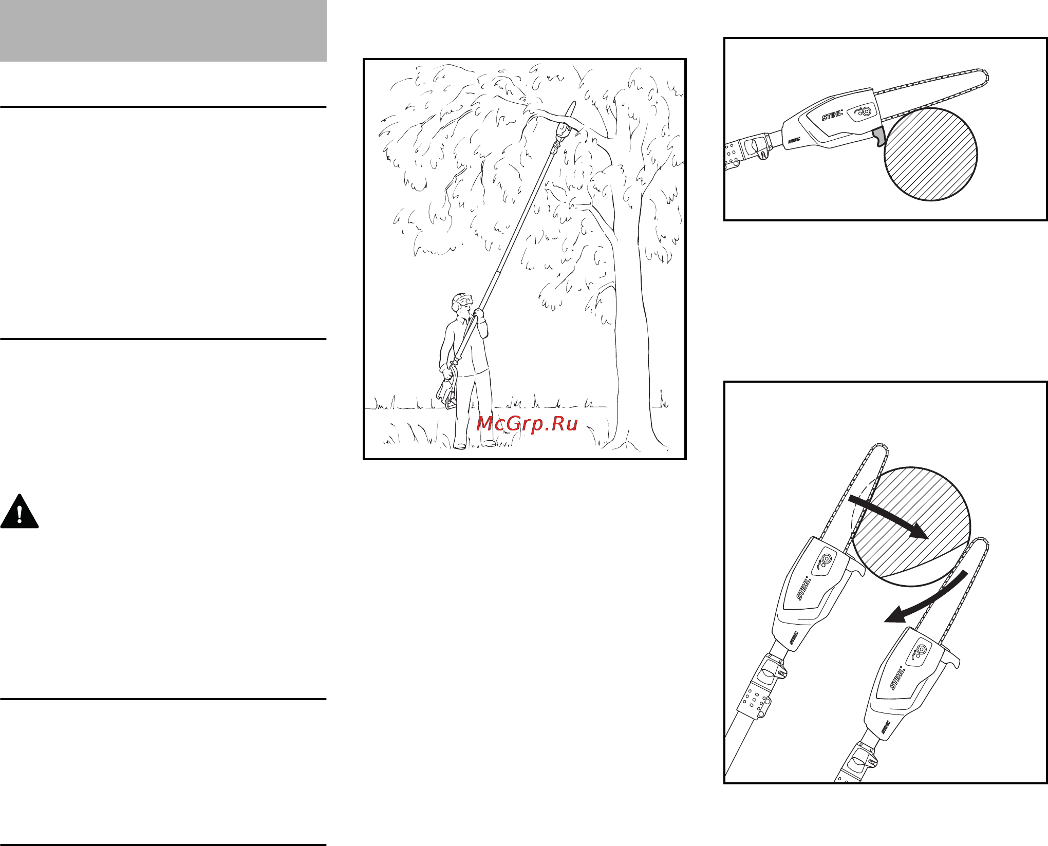 Stihl HTA 85 [98/312] Použitie