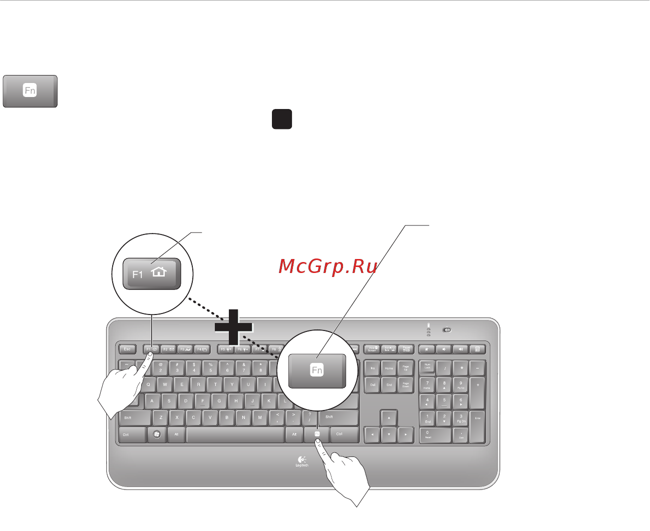 Logitech K800 [57/102] Značajke tipkovnice korištenje f tipki