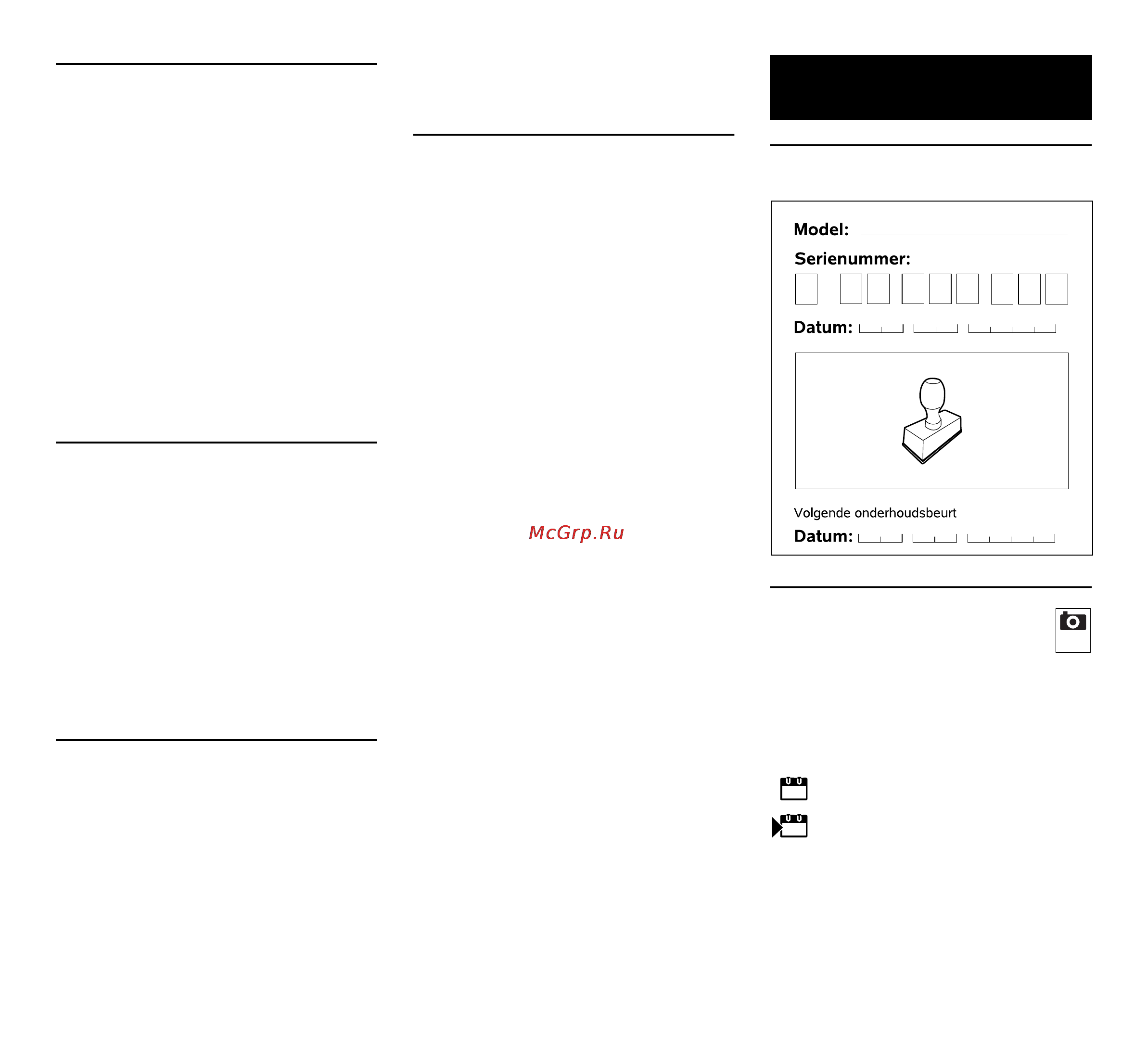 Viking MA 339 C [104/572] Onderhoudsschema