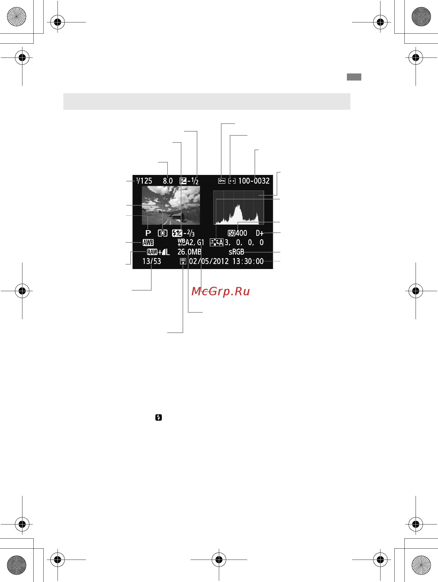Sony 650D 18-135IS [264/372] Отображение информации о параметрах съемки