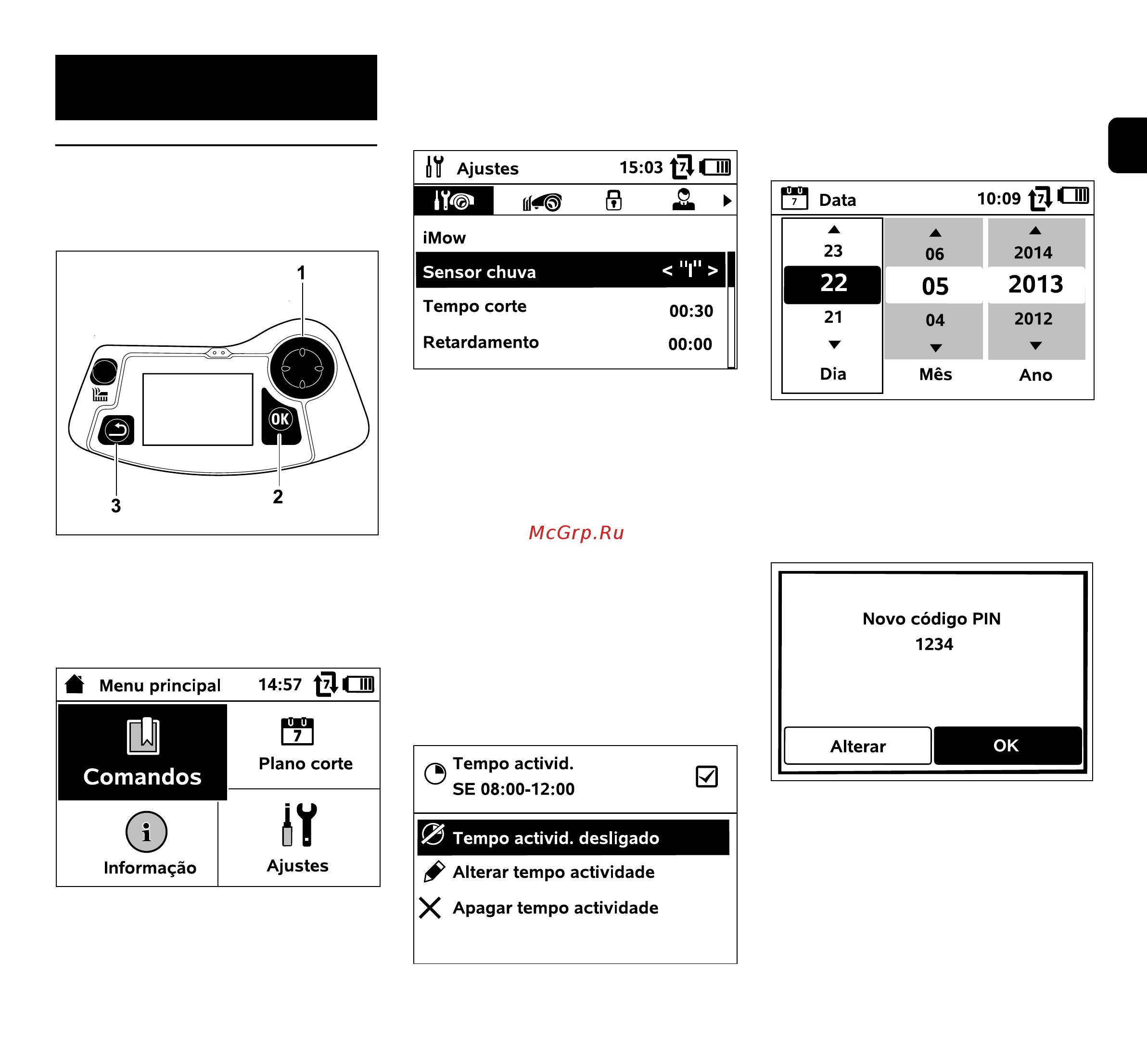 Viking MI 632 P [109/377] Indicações de comando