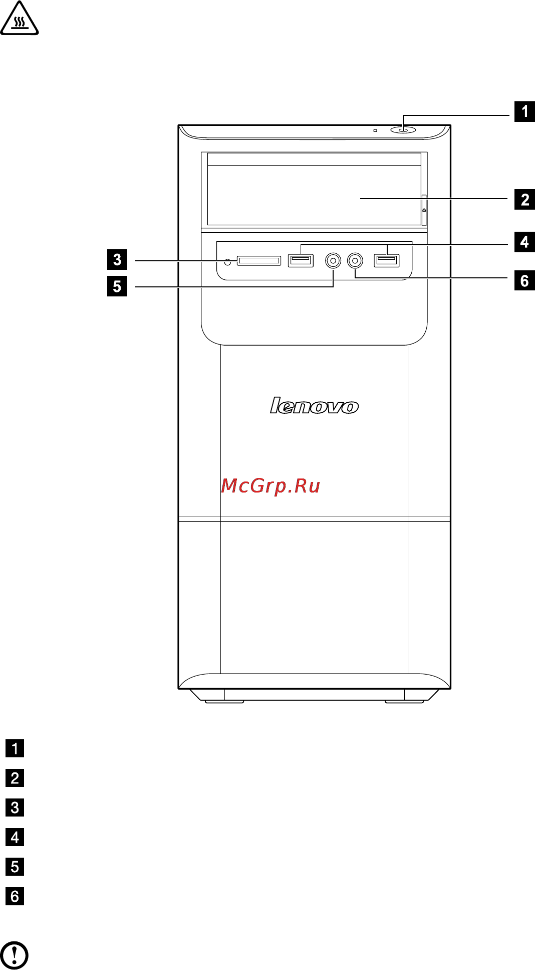 Lenovo IdeaCentre H415 57306513 [7/39] Вид панели спереди