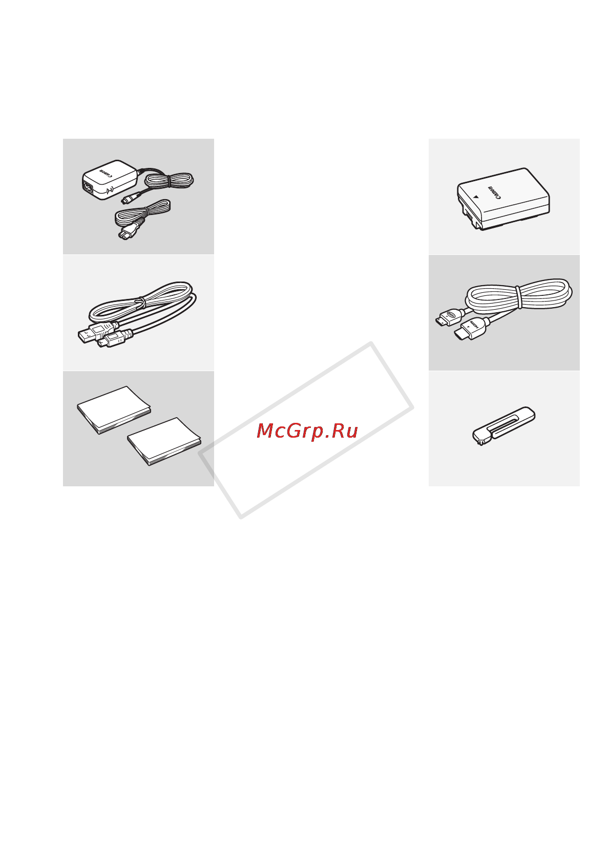 Canon Legria HF R306E Kit [15/242] Дополнительные принадлежности и компакт диски из комплекта поставки