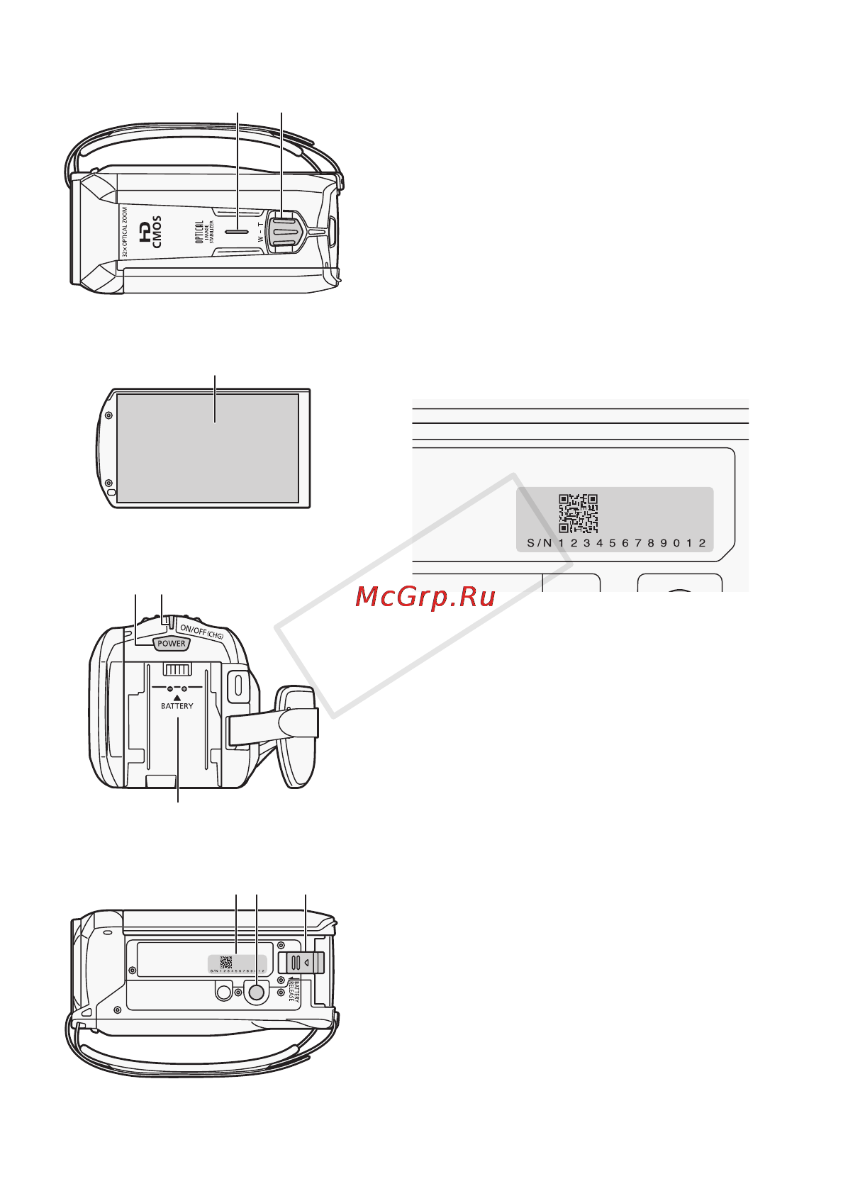 Canon Legria HF R306E Kit [18/242] Вид сверху
