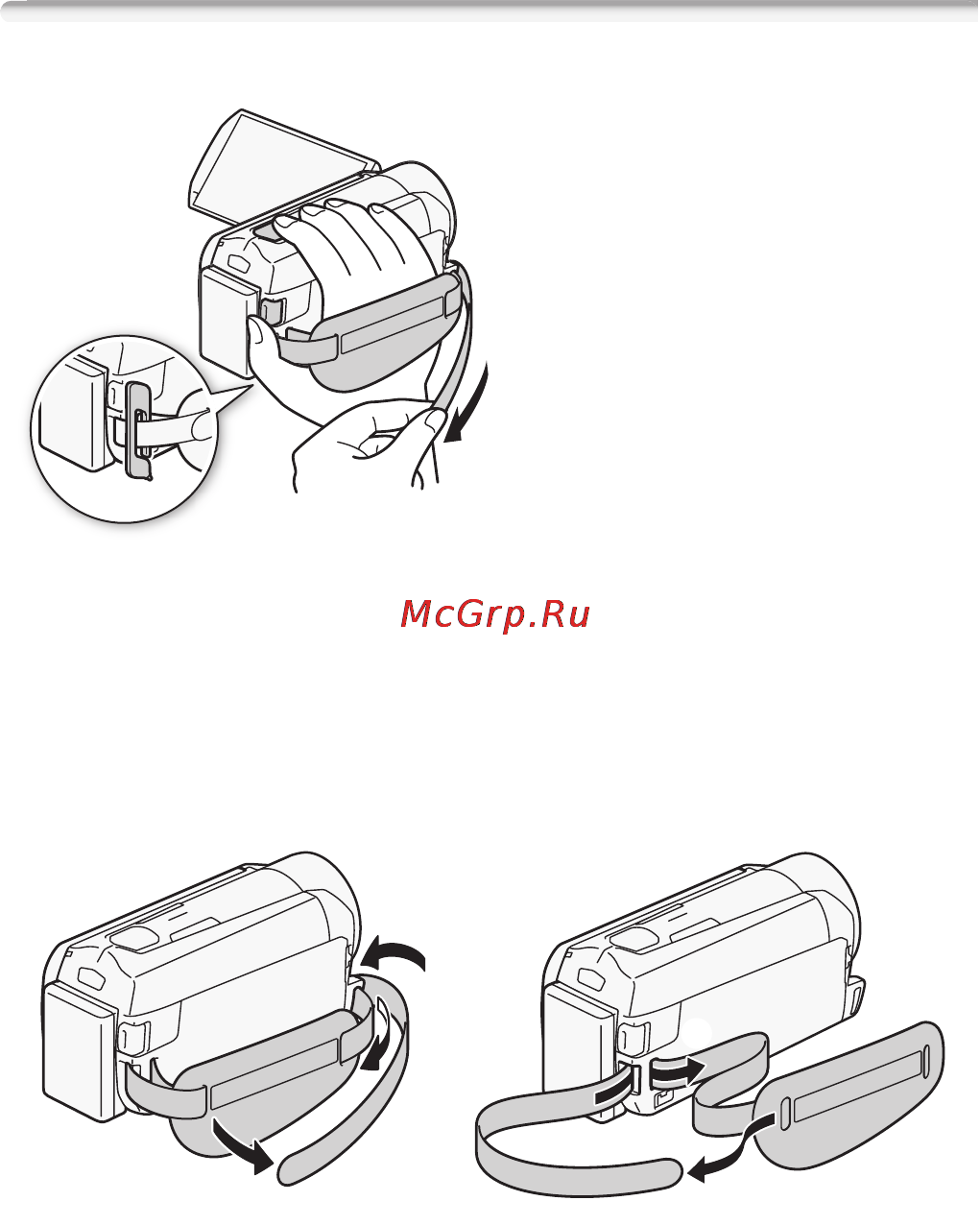 Canon Legria HF R37 Bl [22/242] Использование ремня ручки