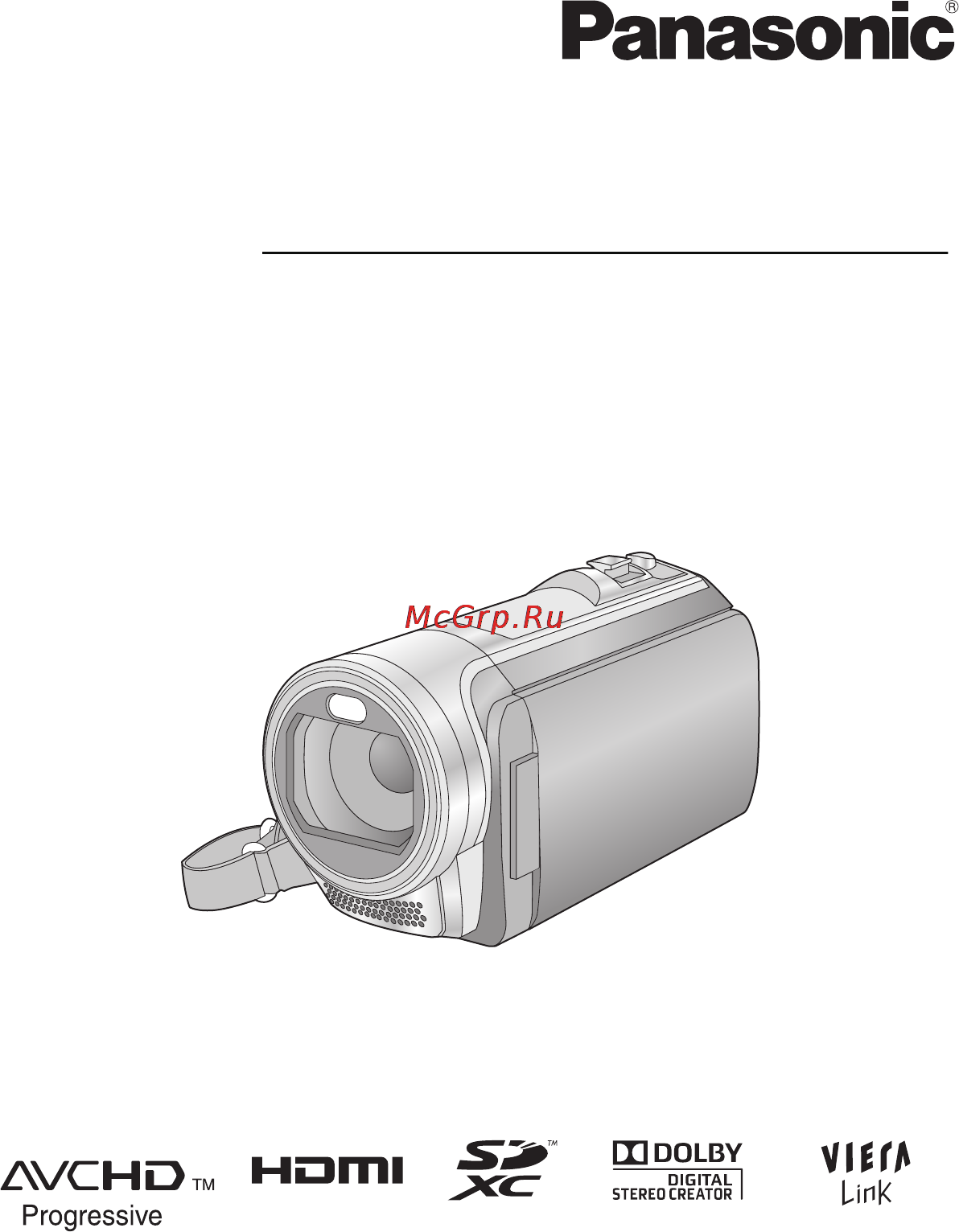 Panasonic HC-V5000EE-K Kit Black Инструкция по эксплуатации онлайн