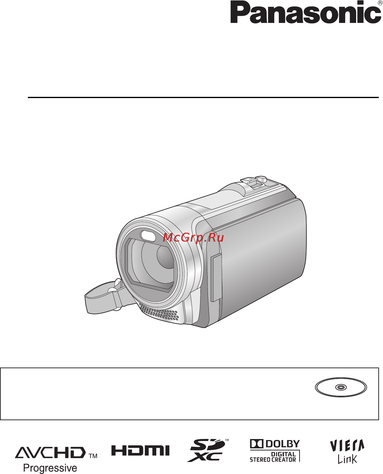 Panasonic HC-V500 Инструкция по эксплуатации онлайн