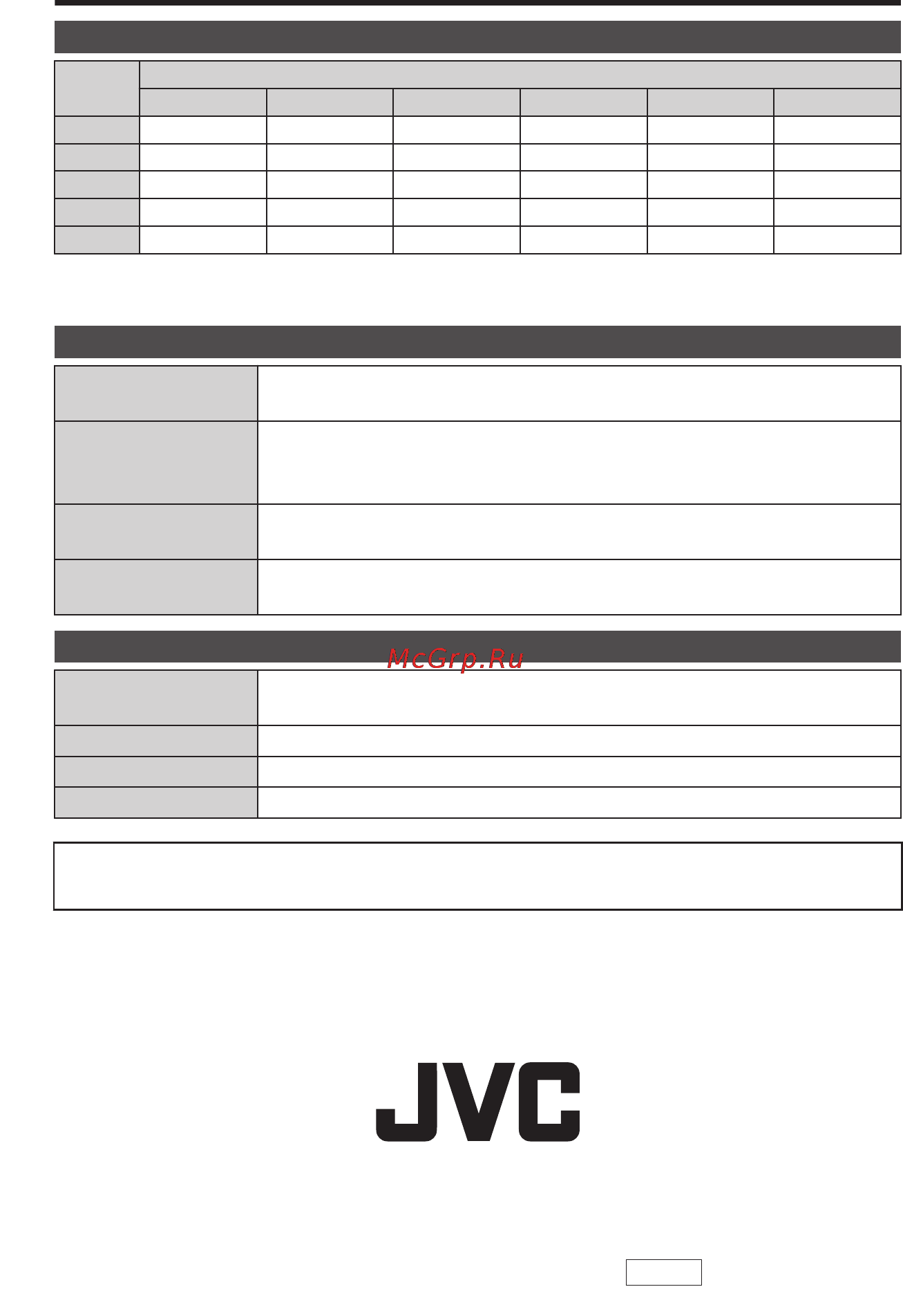 JVC GZ-GX1BEU [36/100] Tiempo de grabación especificaciones