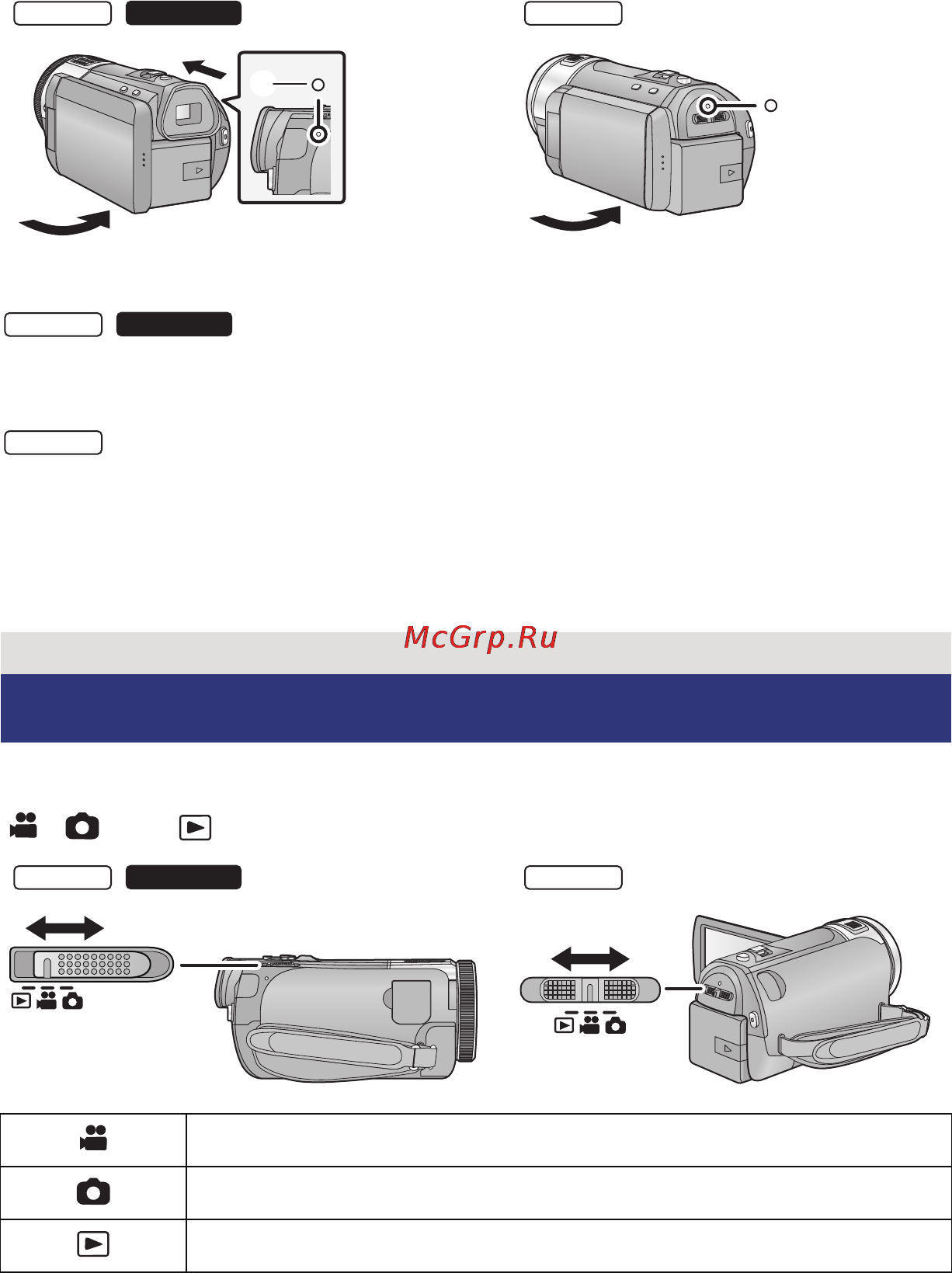 Panasonic HC-X8000EE-K Kit [18/168] Выбор режима