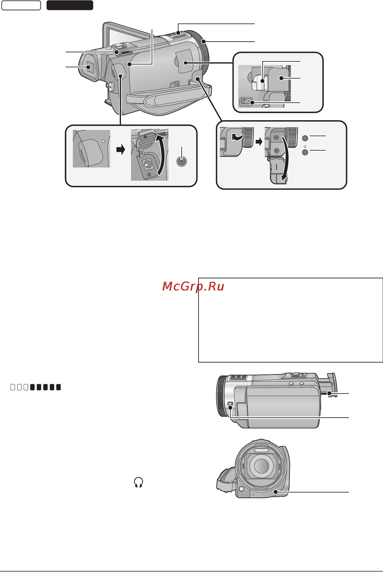 Panasonic HC-X8000EE-K Kit [8/168] Расцепляющий рычажок адаптера колодки shoe adaptor release