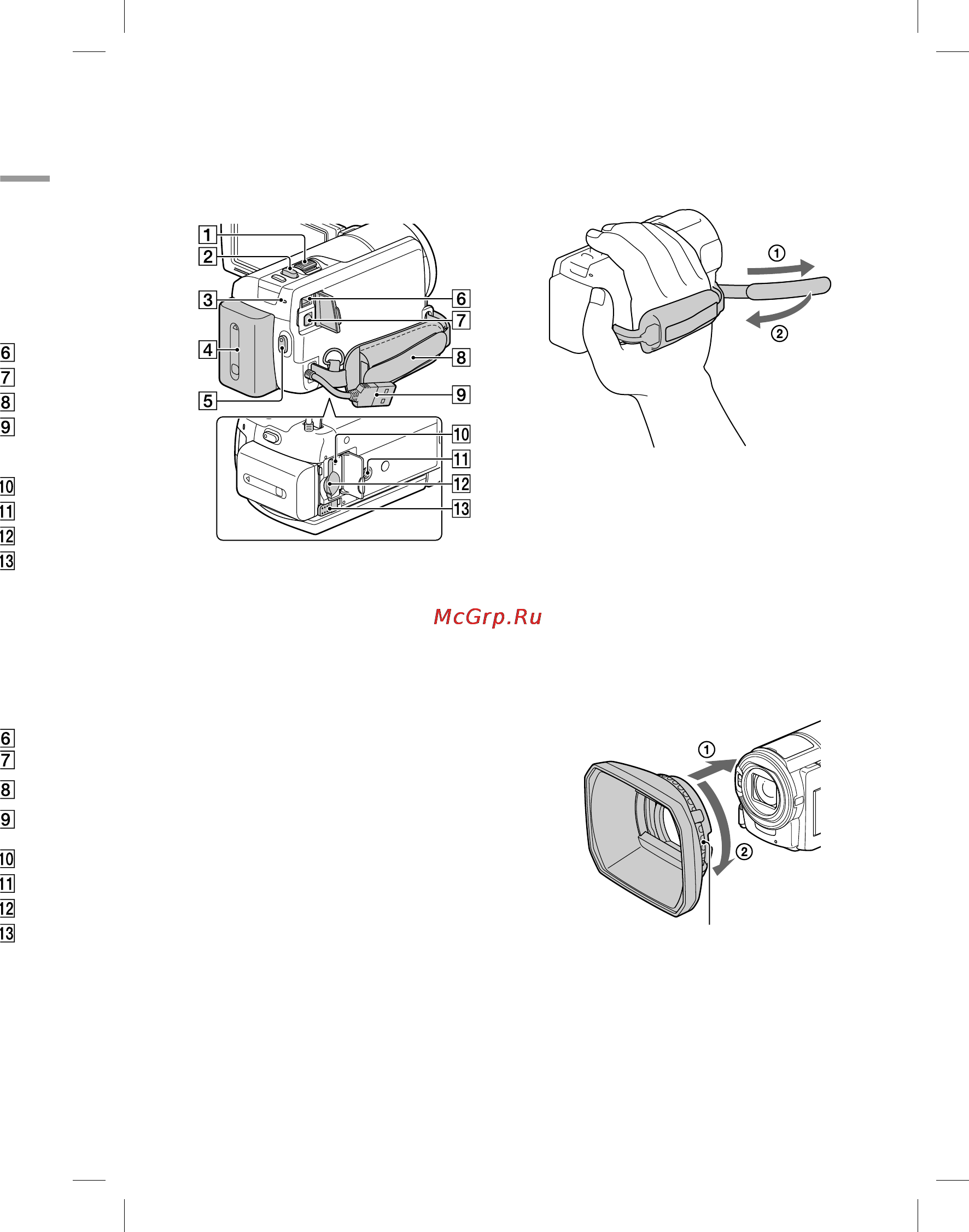 Sony HDRPJ580E [121/210] Установлення бленди об єктива hdr cx570e cx580e cx580ve pj580e pj580ve pj600e pj600ve
