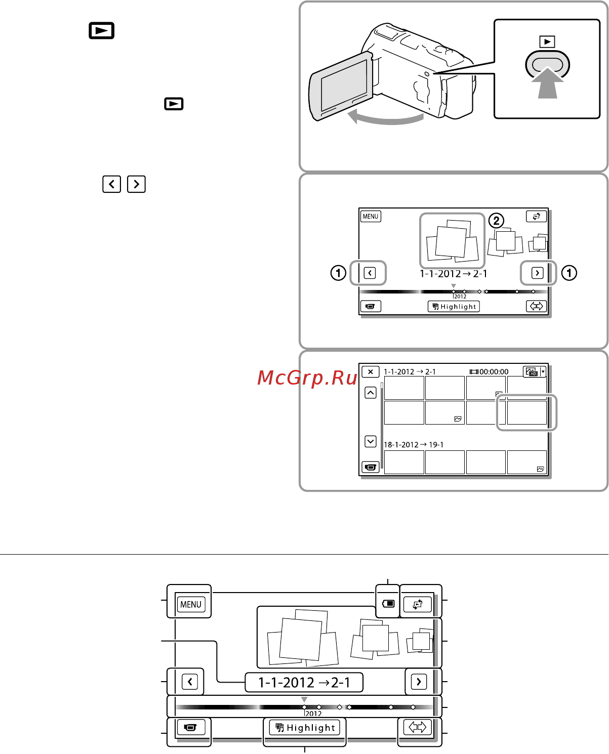 Sony HDR-CX740E/BCEL [136/207] Індикація на екрані event view