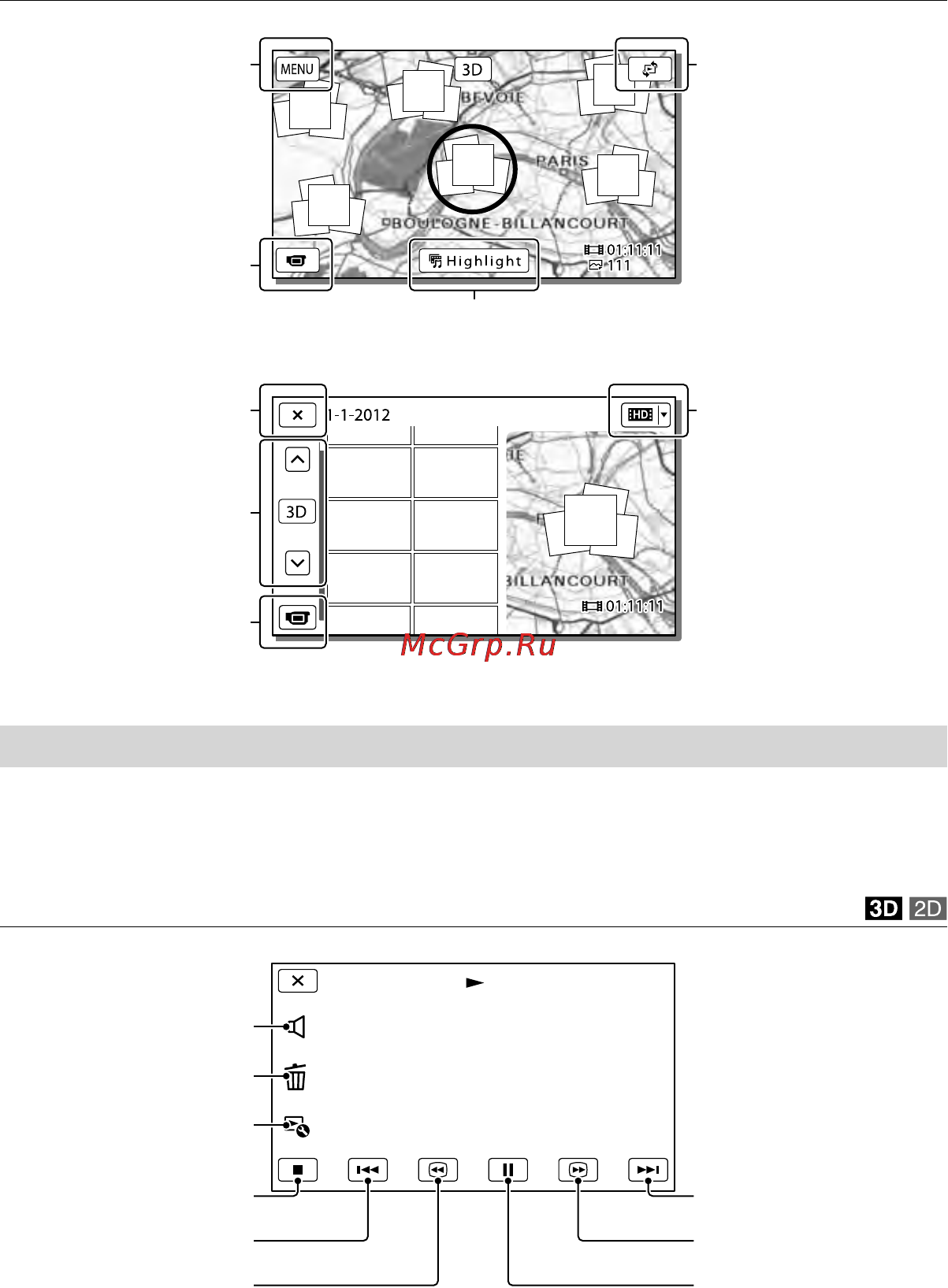 Sony HDR-TD20VE [138/199] Кнопки керування під час відтворення