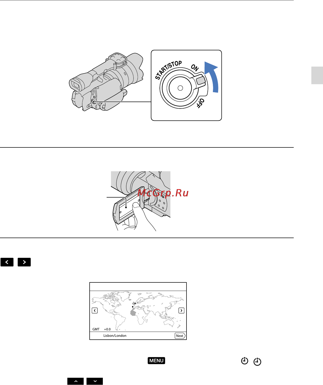 Sony NEX-VG20EH/BCEE [105/167] Крок 5 увімкнення живлення та встановлення дати й часу