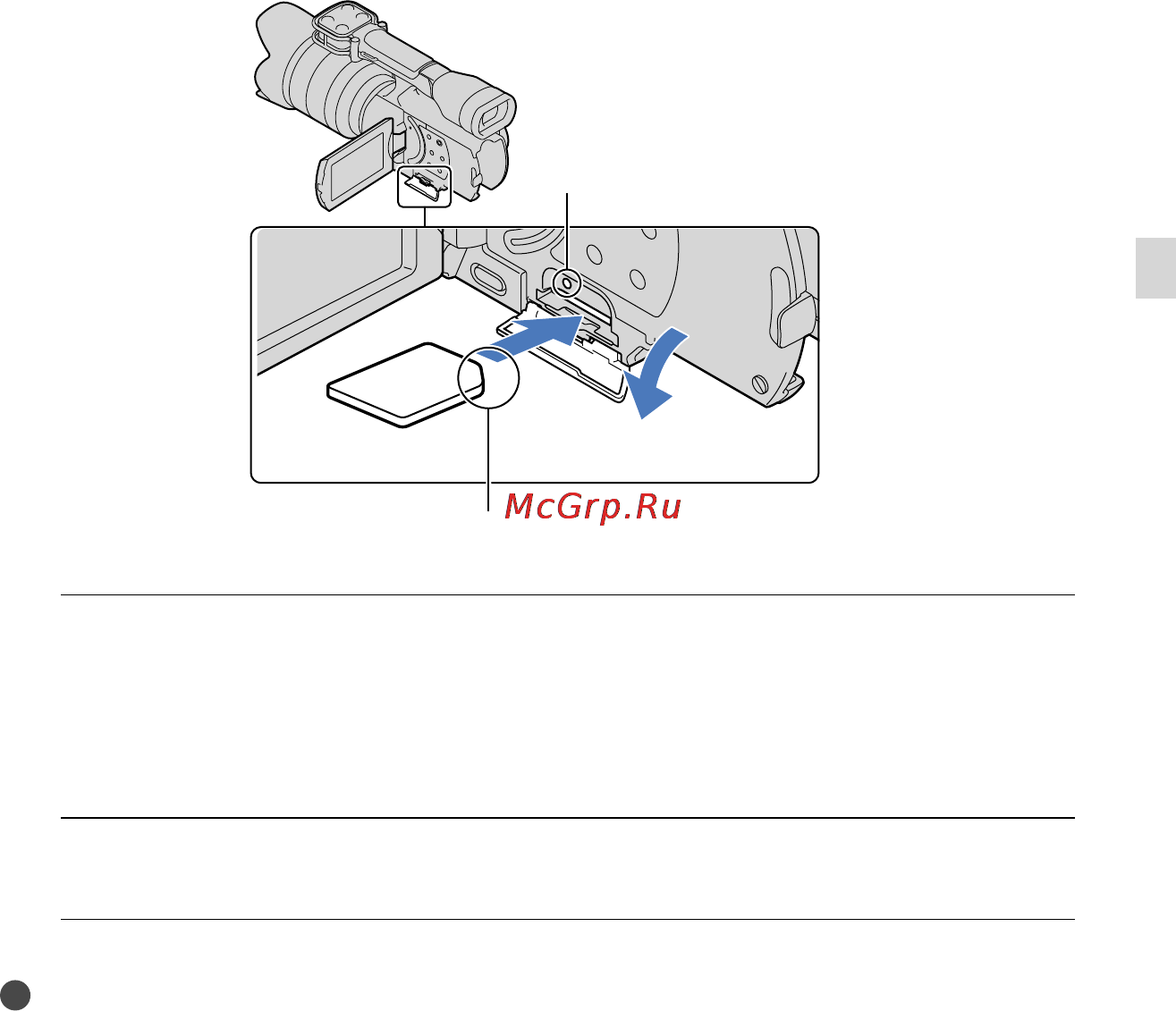Sony NEX-VG20EH/BCEE [111/167] Крок 7 вставлення картки пам яті