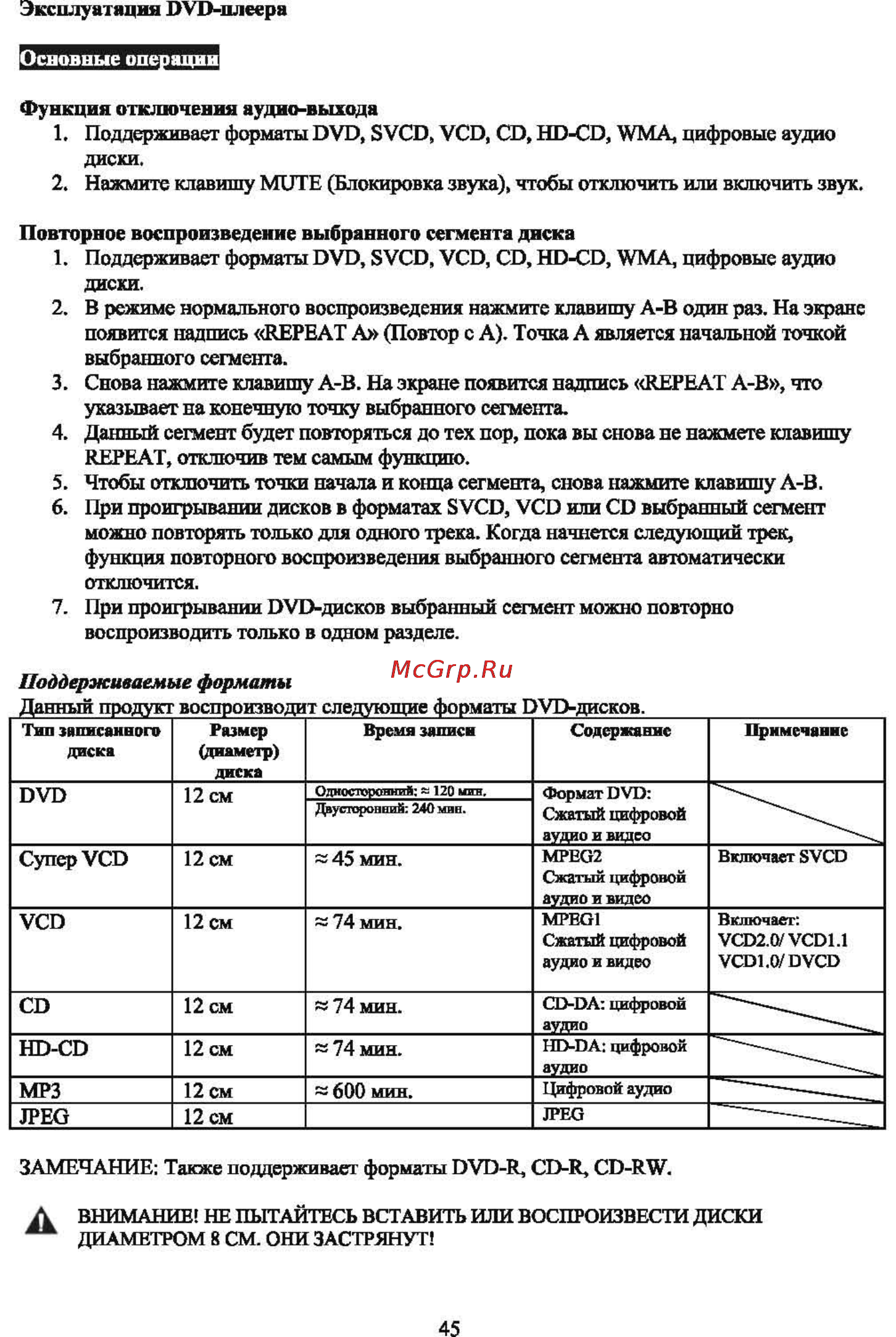 Shivaki STV-24LEDVDGW9 [47/57] Поддерживаемые форматы