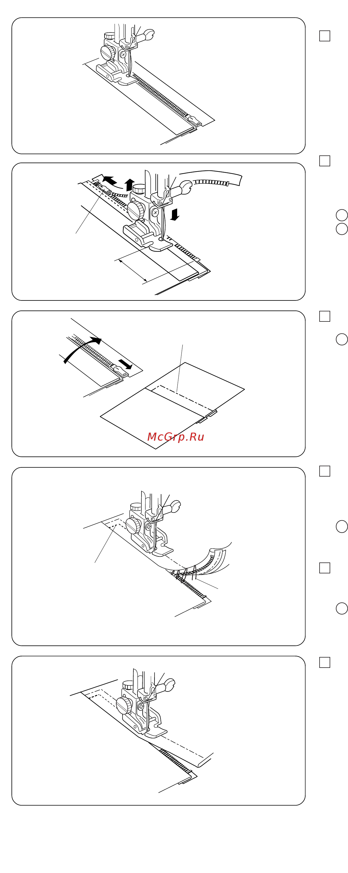 Janome DC 4030 [32/43] Вшивание молнии продолжение