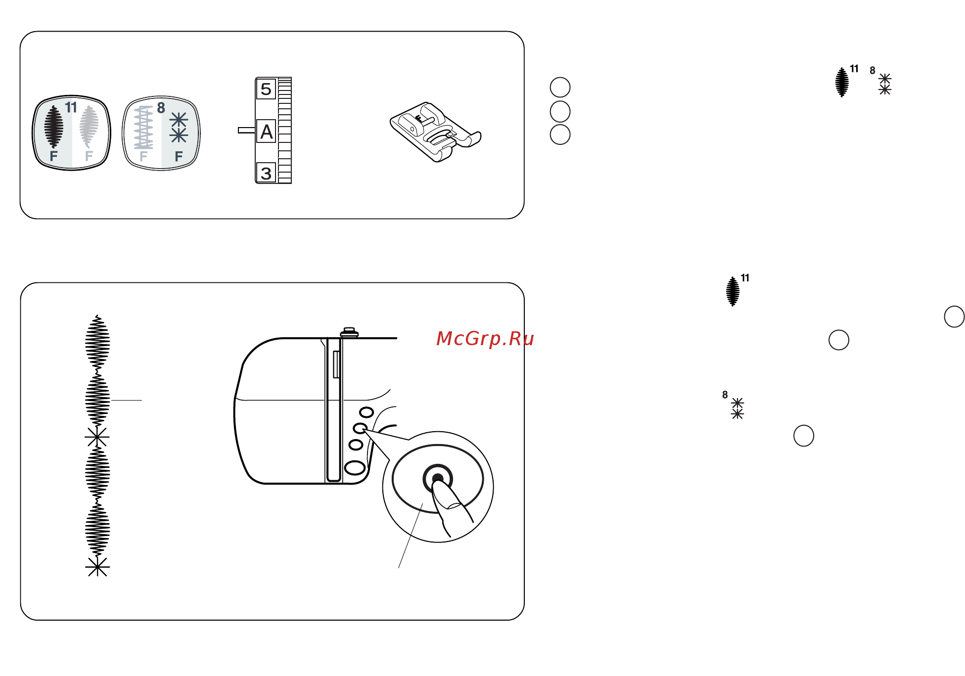 Janome DC 4030 [37/43] Decorative stitch pattern with auto lock stitch