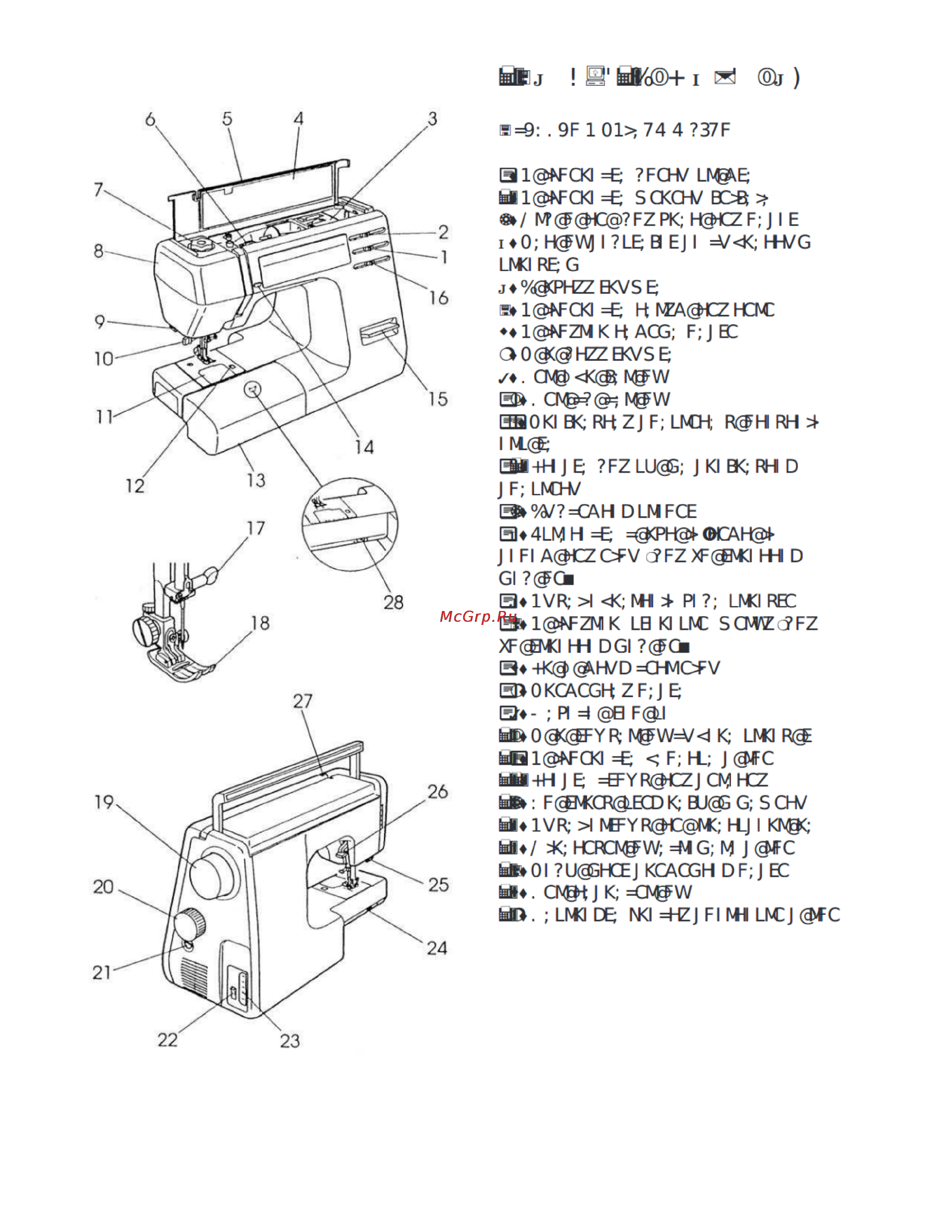 Janome 7518A Инструкция по эксплуатации онлайн [4/42] 71820