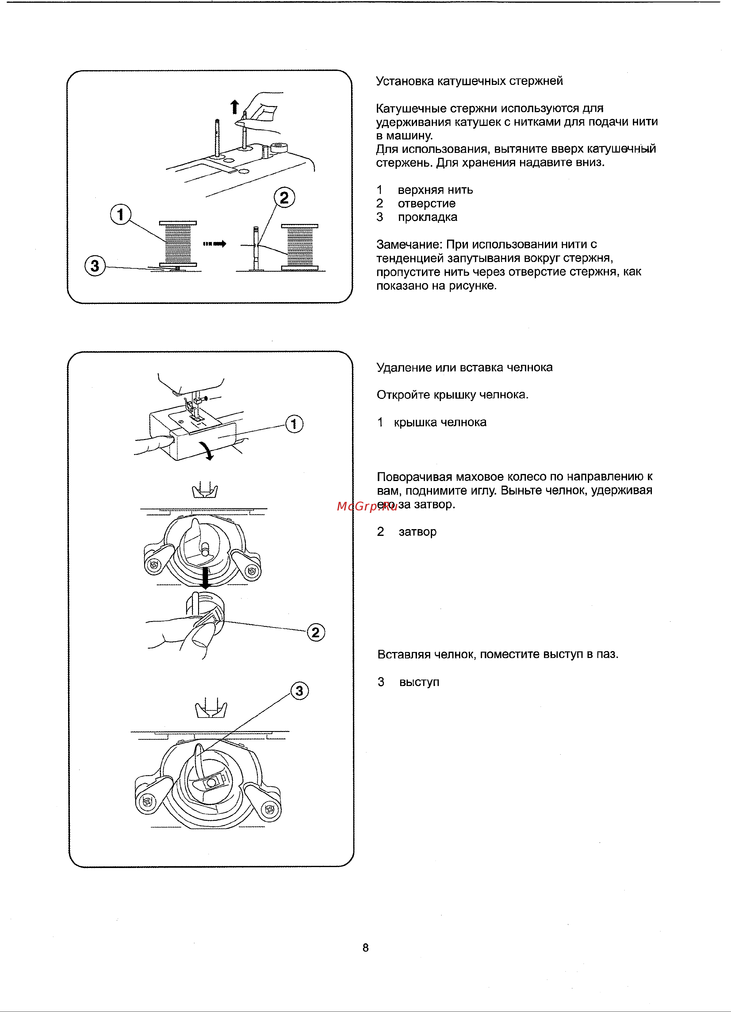 Janome VS 54S Инструкция по эксплуатации онлайн [10/34] 71826