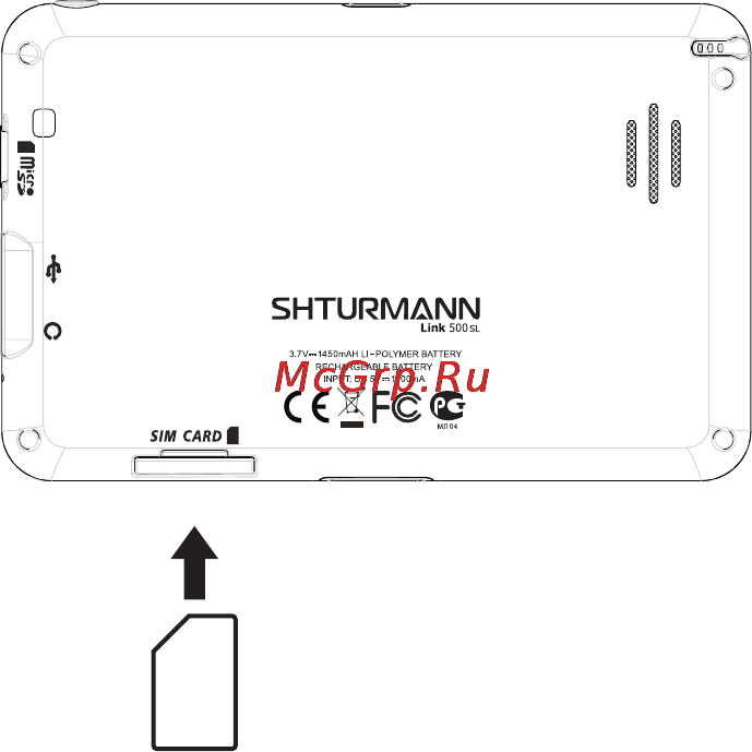 Shturmann Link 500SL Grey [20/56] Установка sim карты в устройство