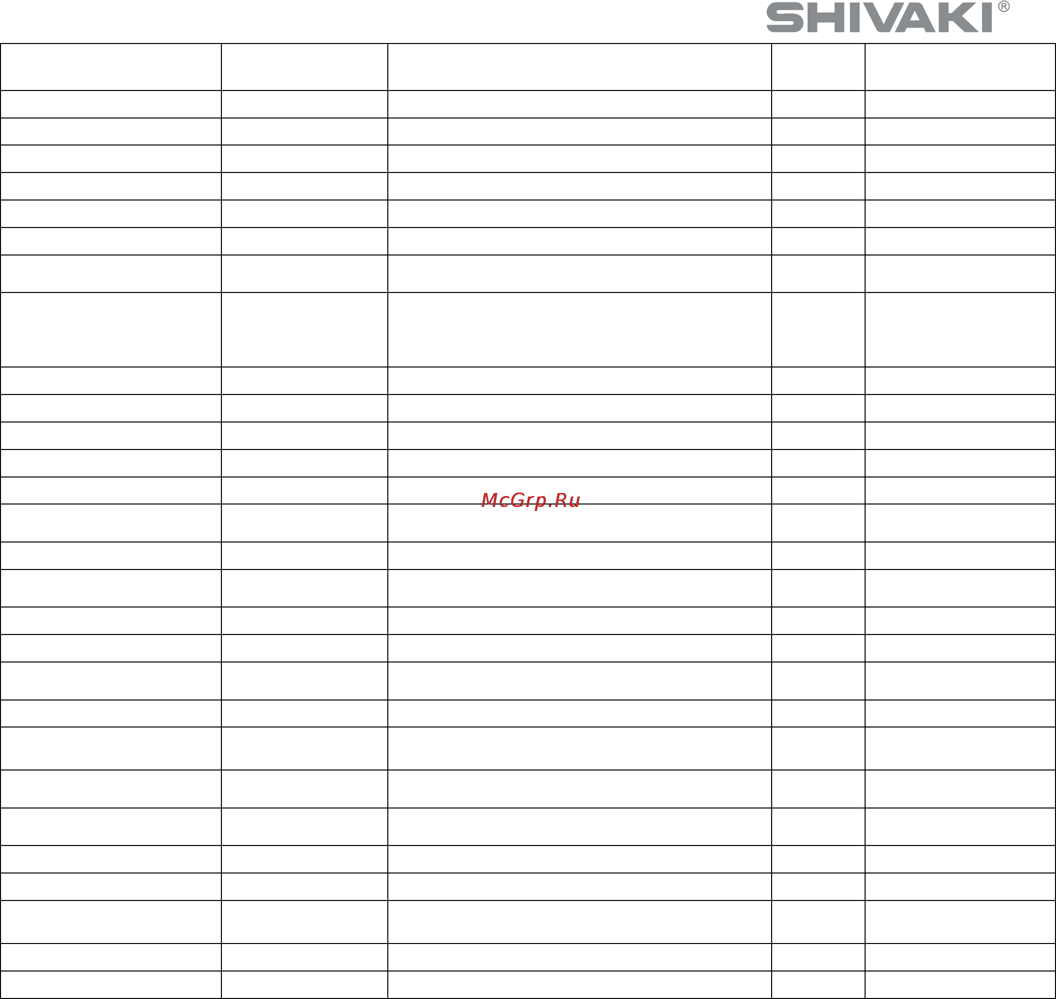 Shivaki SMC-8551 [38/39] Название город адрес код города телефон