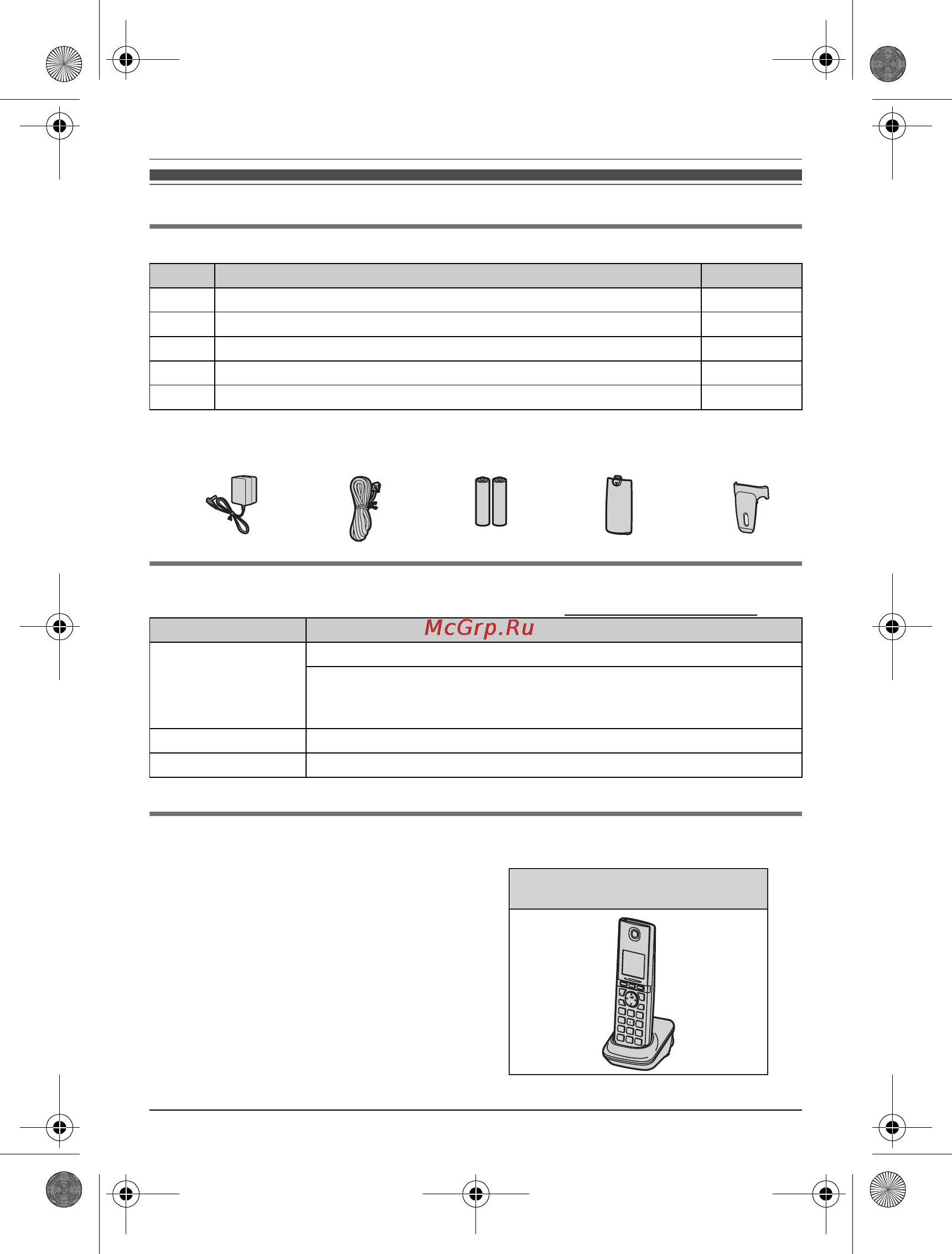 Panasonic KX-TG8052RUW [5/61] Èíôî²ìàöèø îá àêñåññóà²àõ