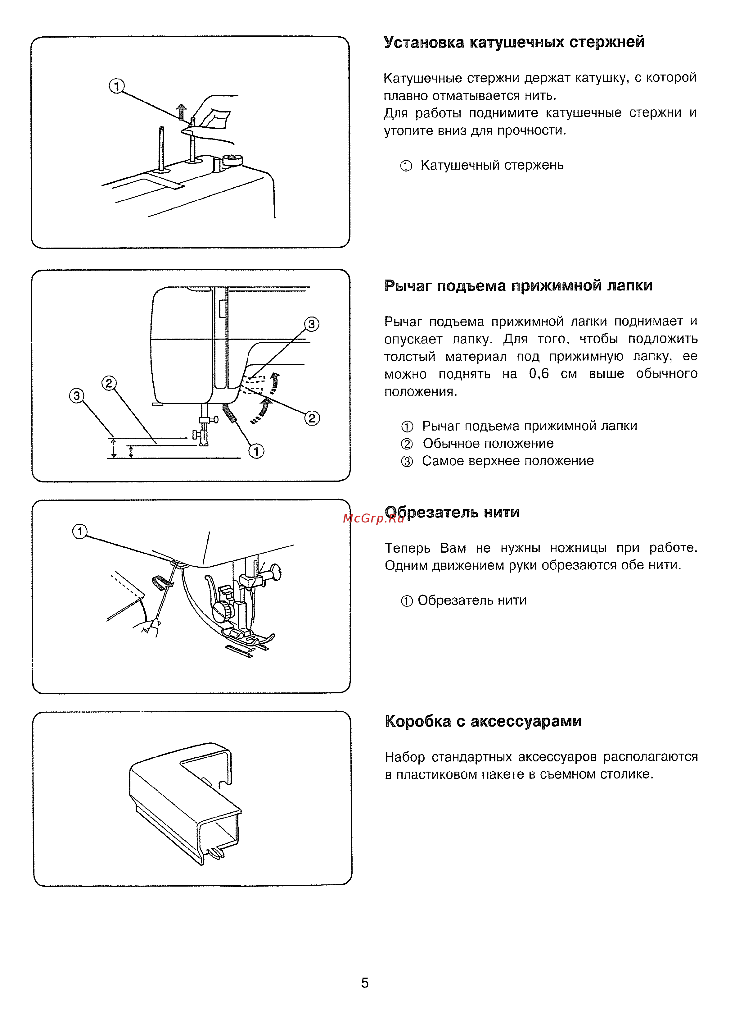 Janome 743-03 [6/31] Обрезатель нити
