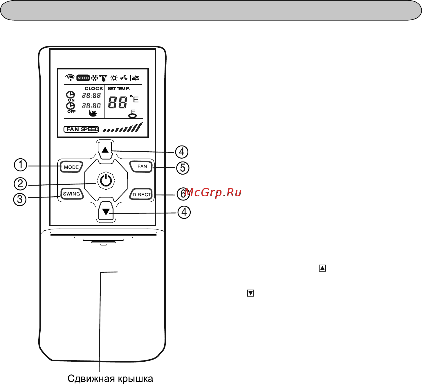 Midea LUNA MSA-28HRN1 [7/24] Функции пульта ду