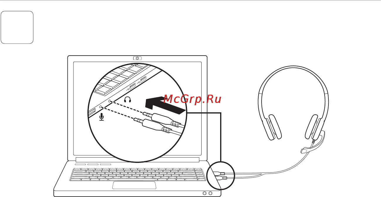 Logitech Stereo Headset H150 [5/9] Подключите гарнитуру