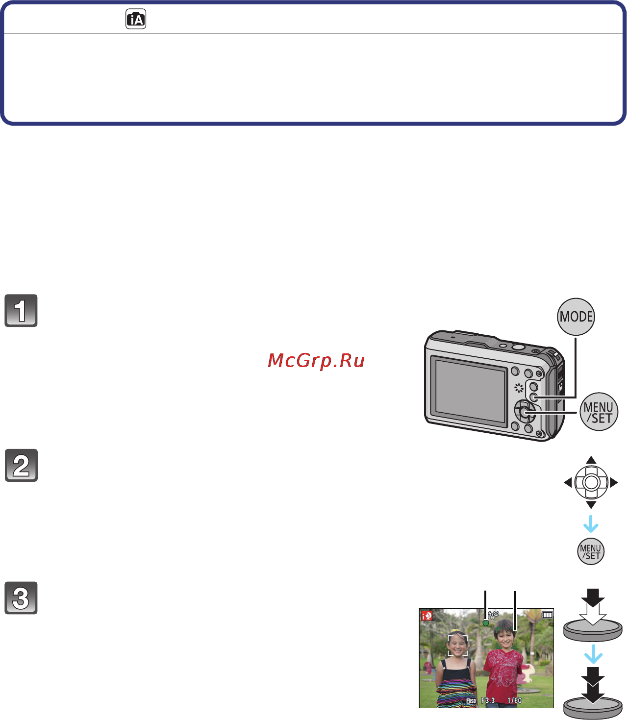Panasonic DMC-FT4EE-S Silver [35/205] Выполнение снимков с использованием автоматической функции
