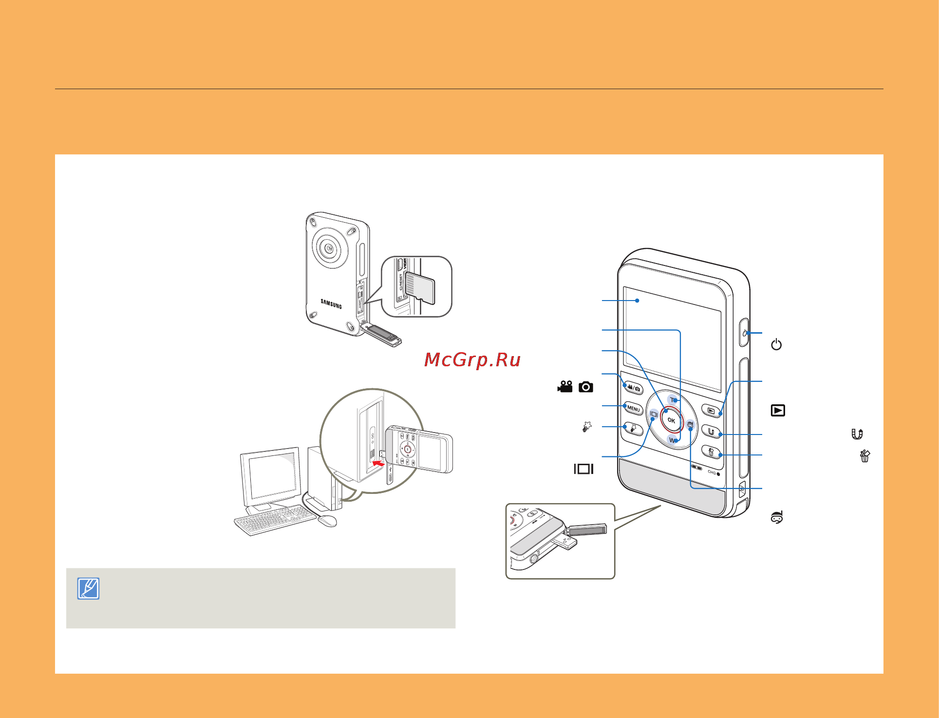 Samsung HMX-W300BP/XER Bl [14/109] Краткое руководство пользователя
