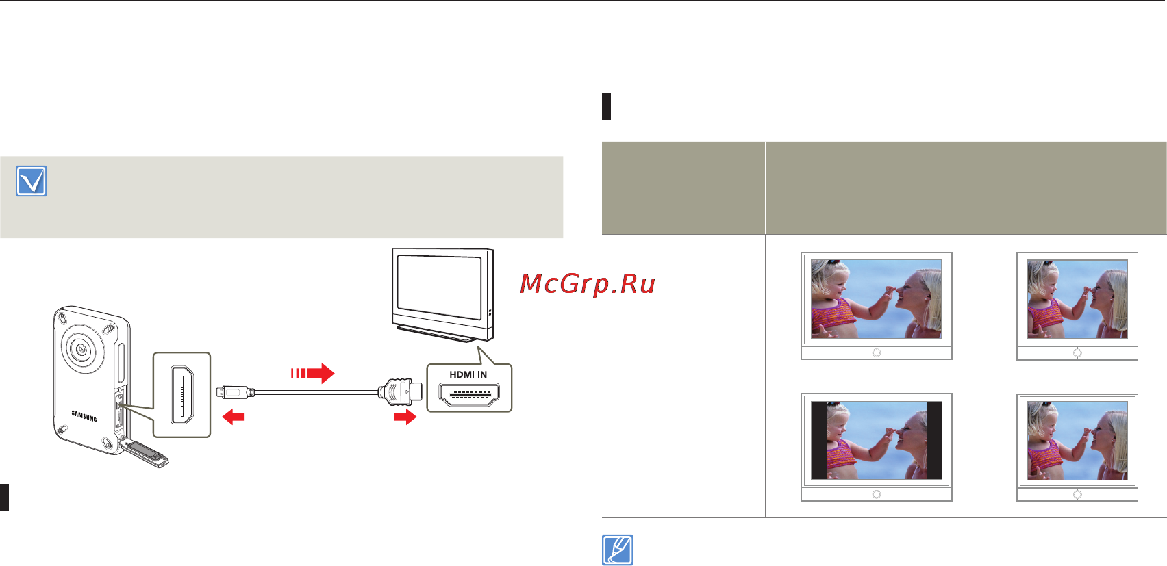 Samsung HMX-W300RP/XER Red [81/109] Подключите устройство к телевизору с помощью микро кабеля hdmi