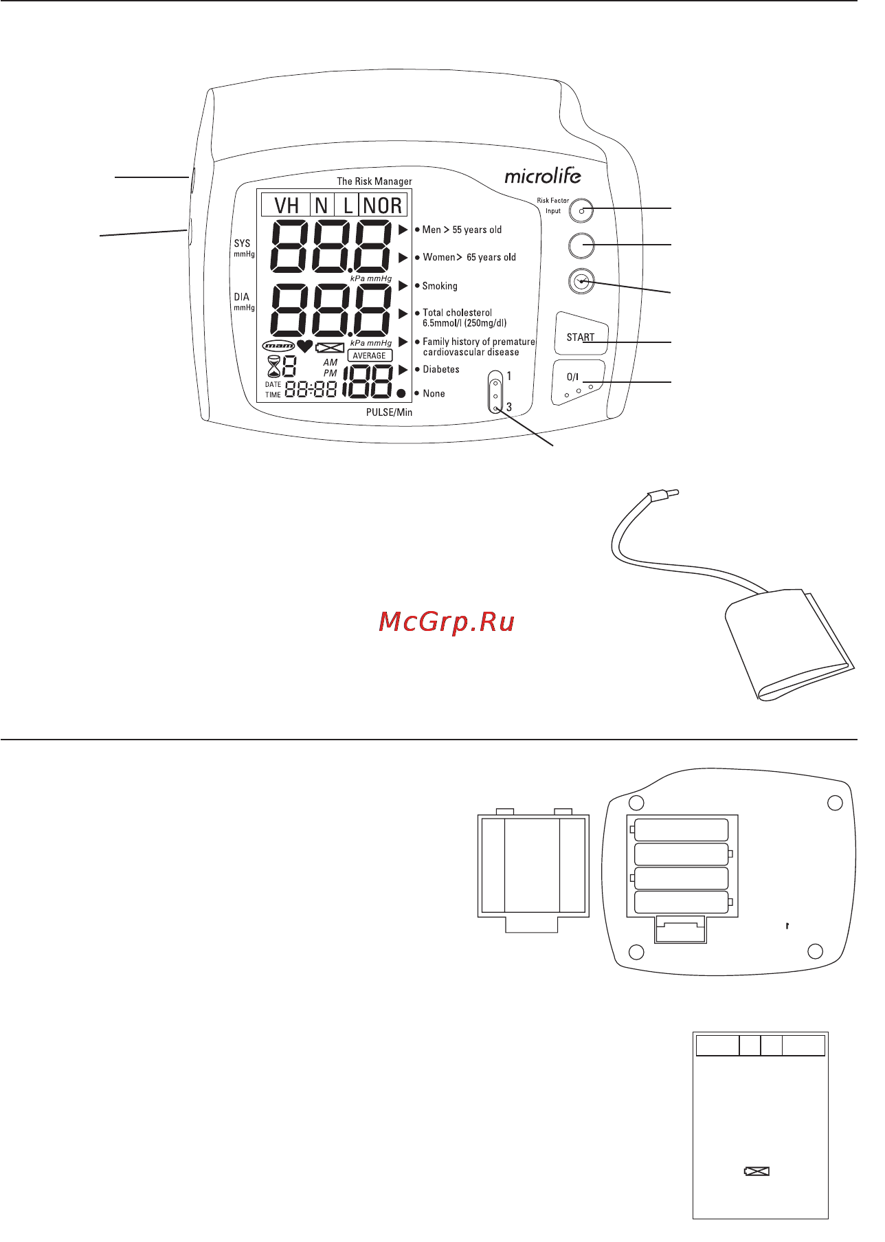 Microlife BP RM 100 Инструкция по эксплуатации онлайн [9/66] 72593