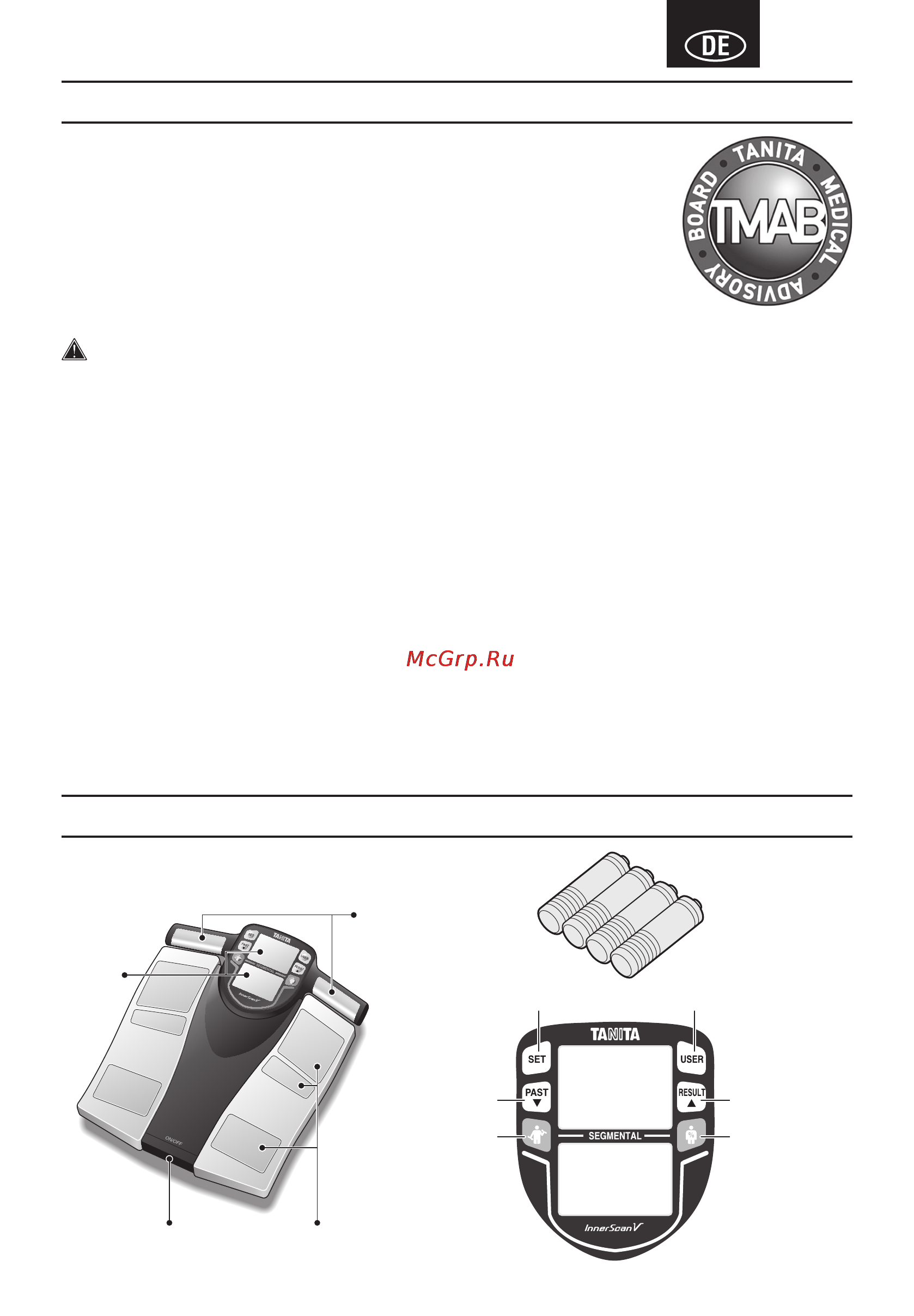 Tanita BC 545N [13/84] Einleitung