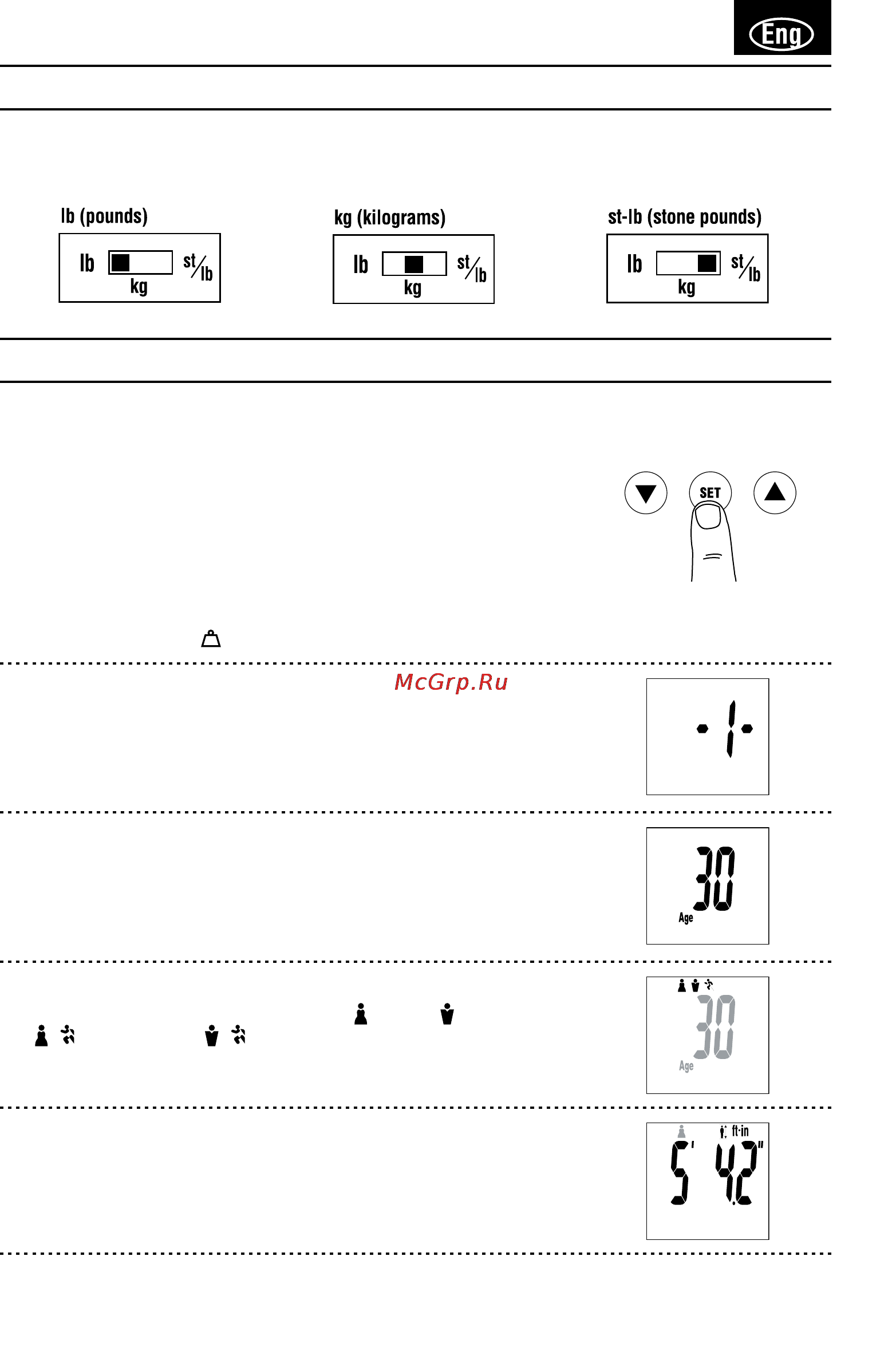 Tanita BC-587 [5/52] Setting and storing personal data in memory